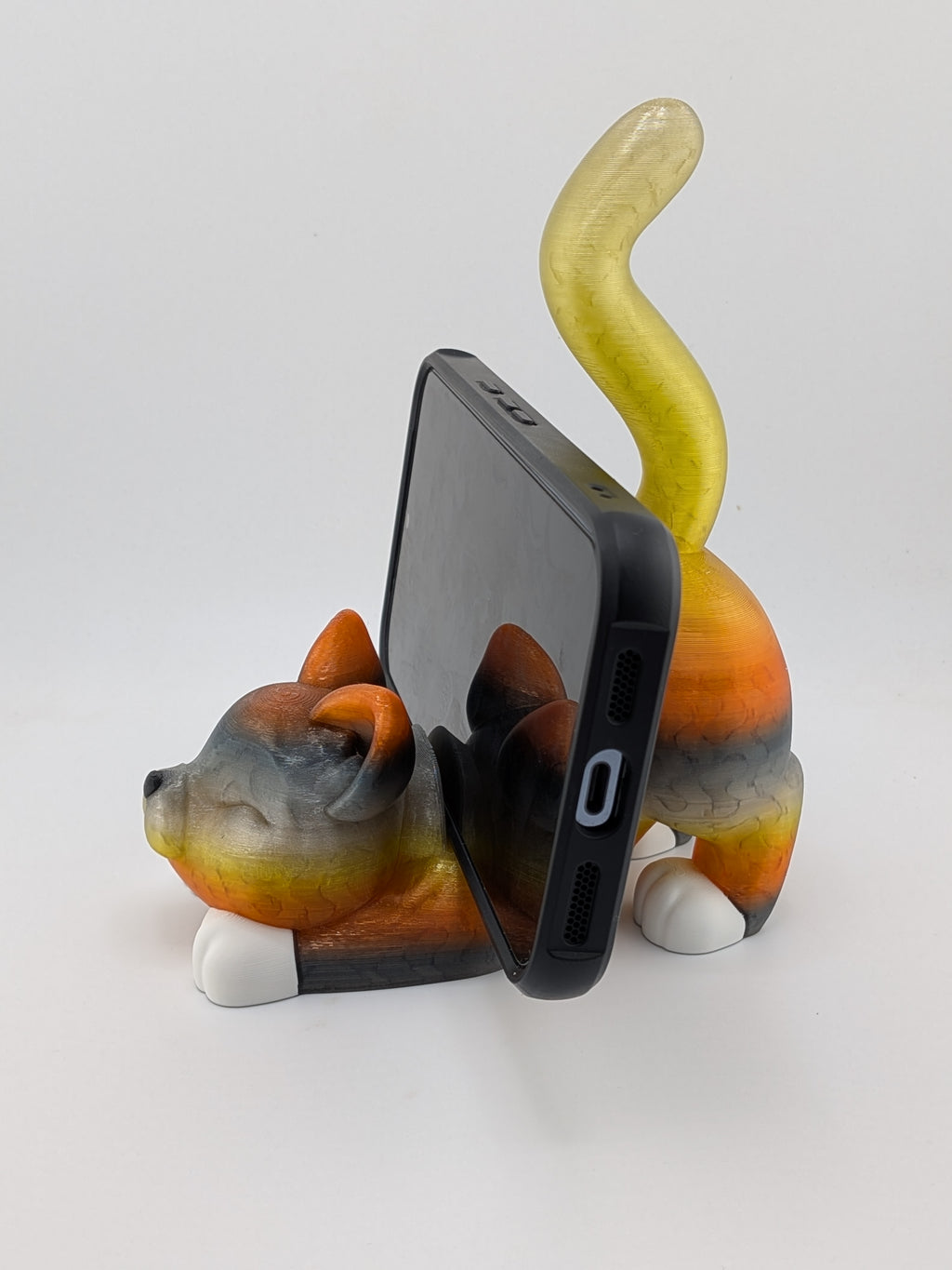Stretching Kitty Phone Holder Cute Cat Desk Pet Smartphone Cradle XL Fit