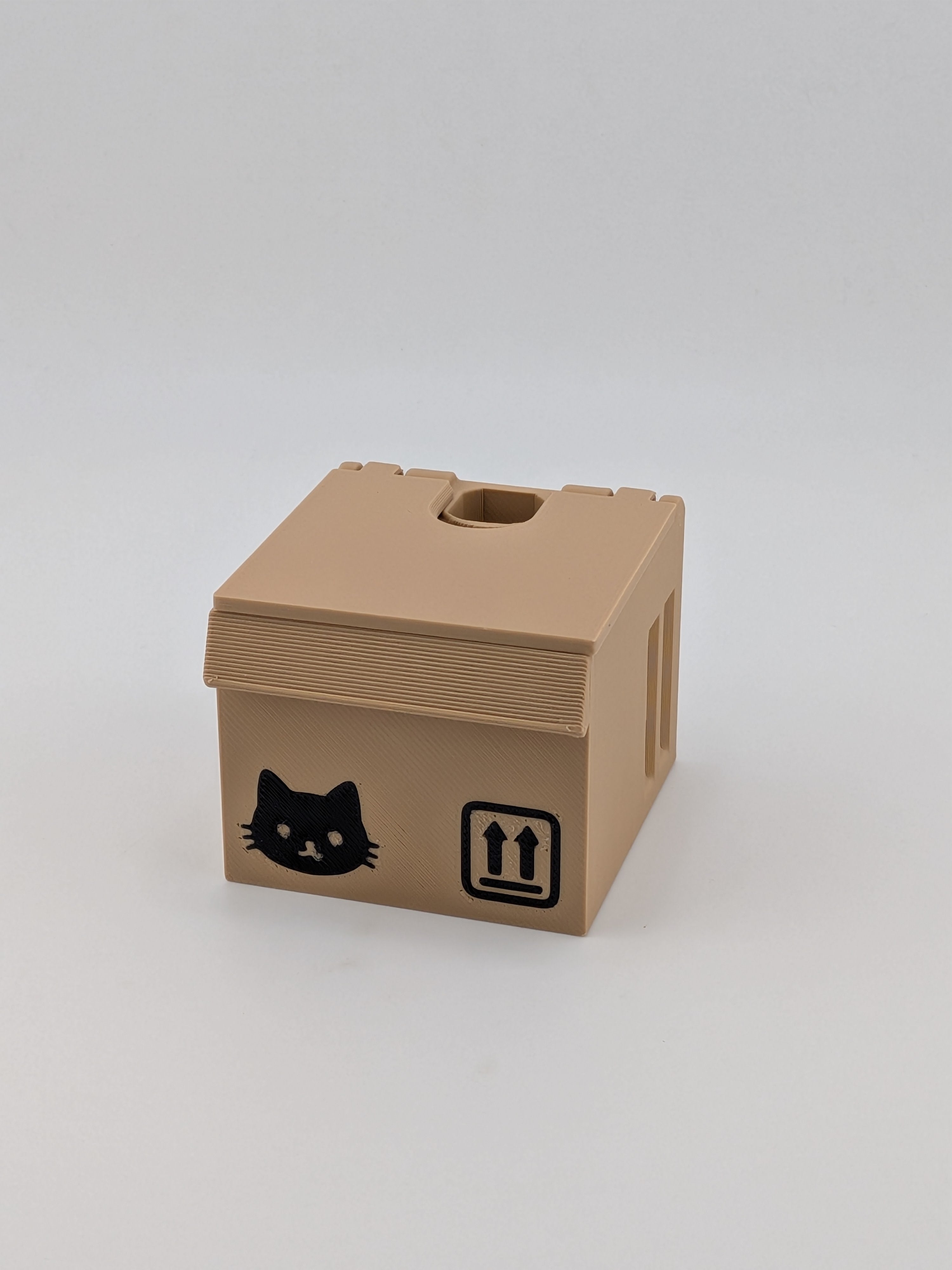 Cat Box Pop-Up Pen Holder Interactive Pop Up Kitty Box Desk Organizer