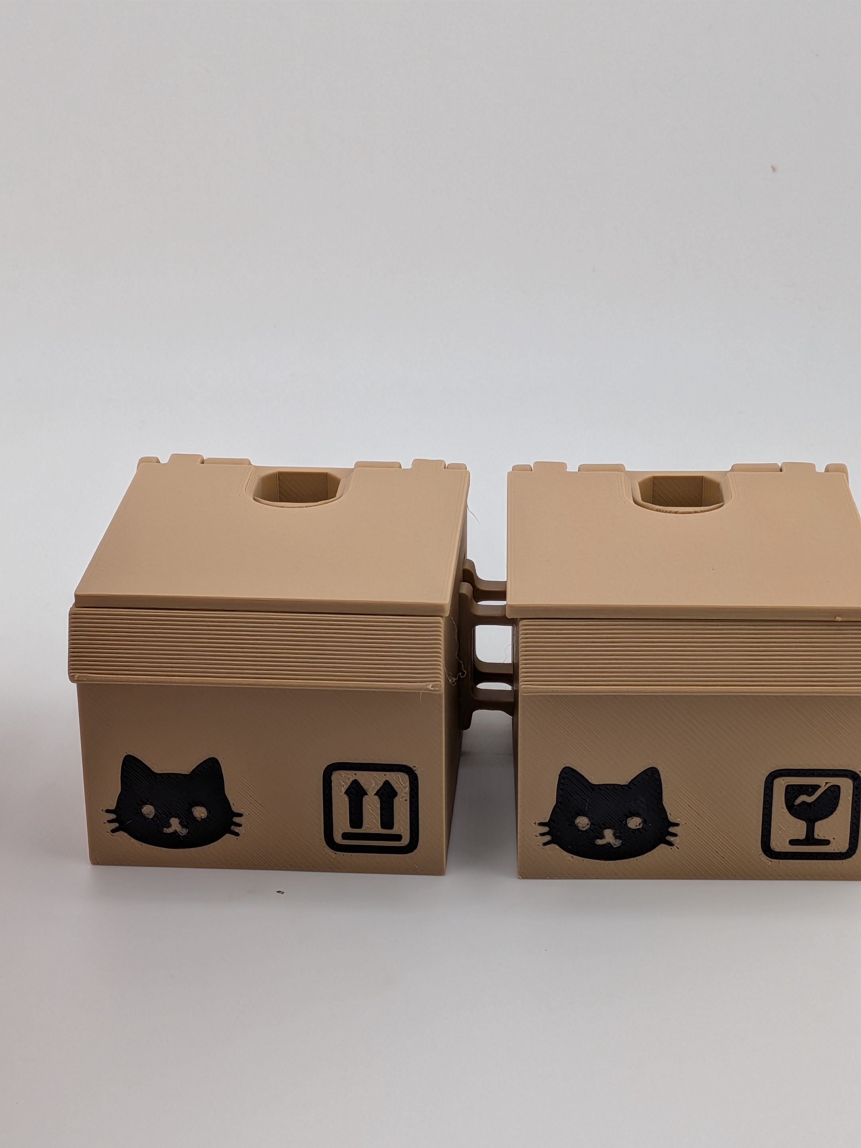 Cat Box Pop-Up Pen Holder Interactive Pop Up Kitty Box Desk Organizer