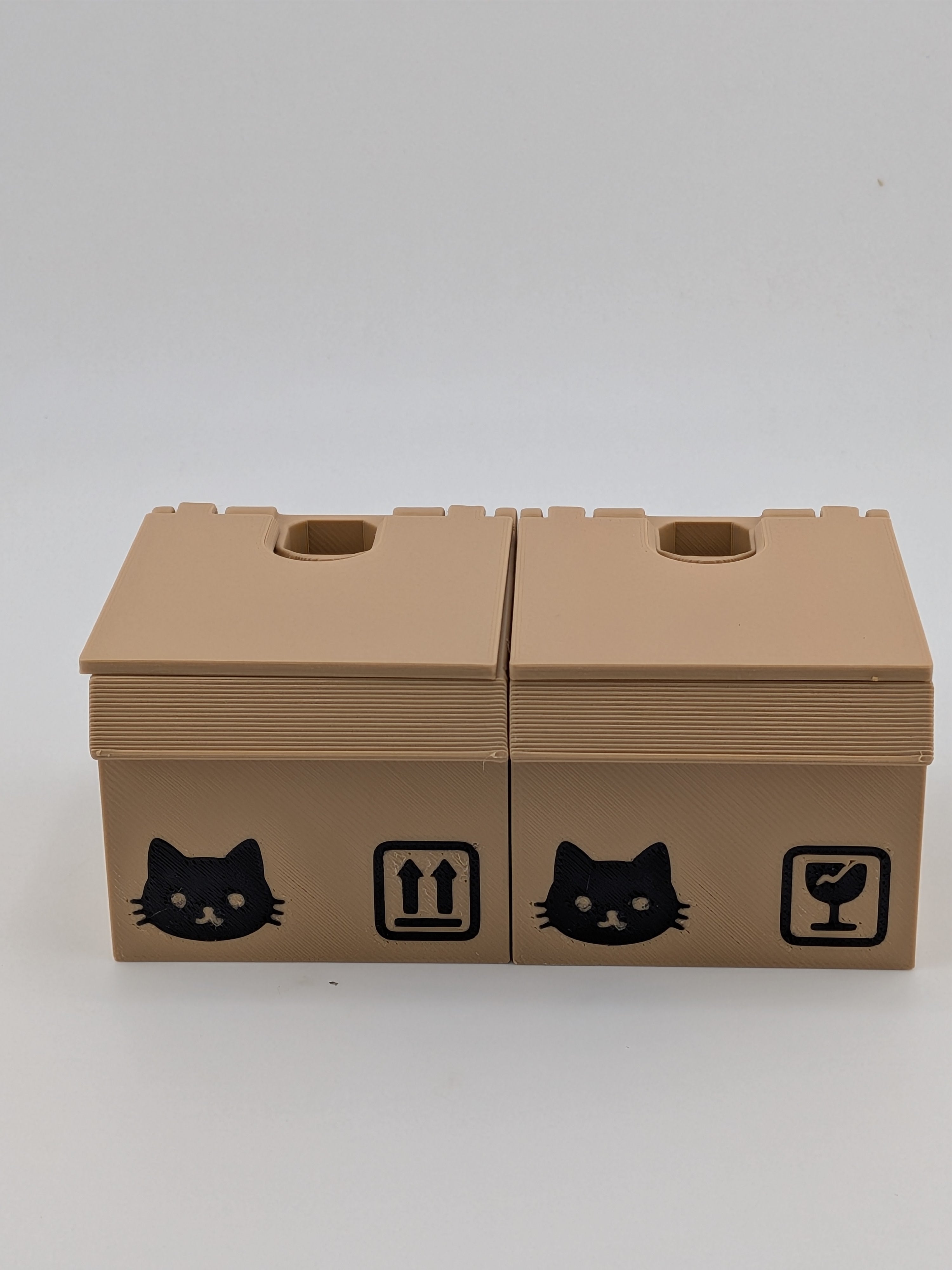 Cat Box Pop-Up Pen Holder Interactive Pop Up Kitty Box Desk Organizer