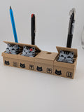 Cat Box Pop-Up Pen Holder Interactive Pop Up Kitty Box Desk Organizer