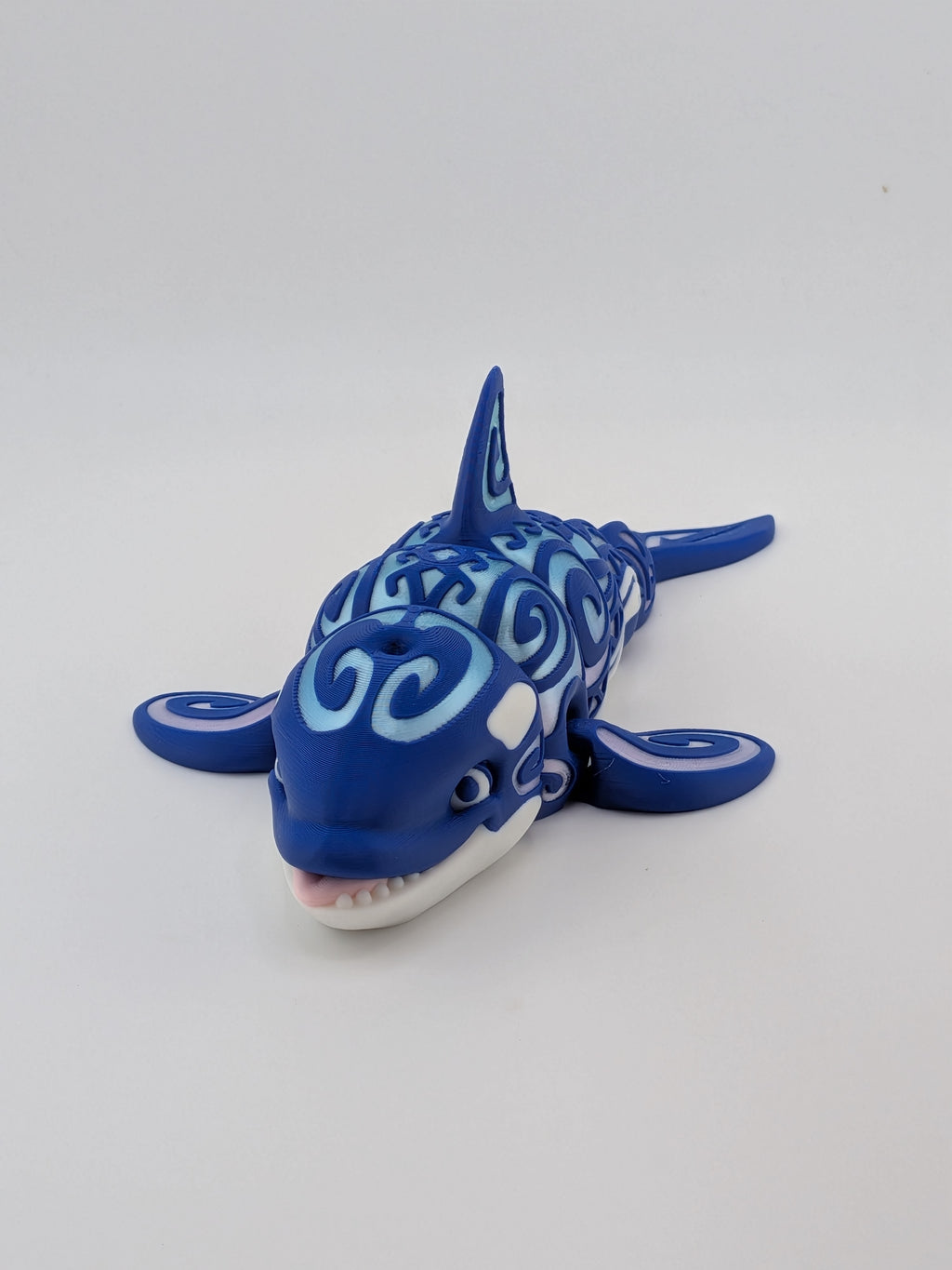 6.25 Inch Tatted Orca Killer Whale Articulated Flexi Desktop Figurine