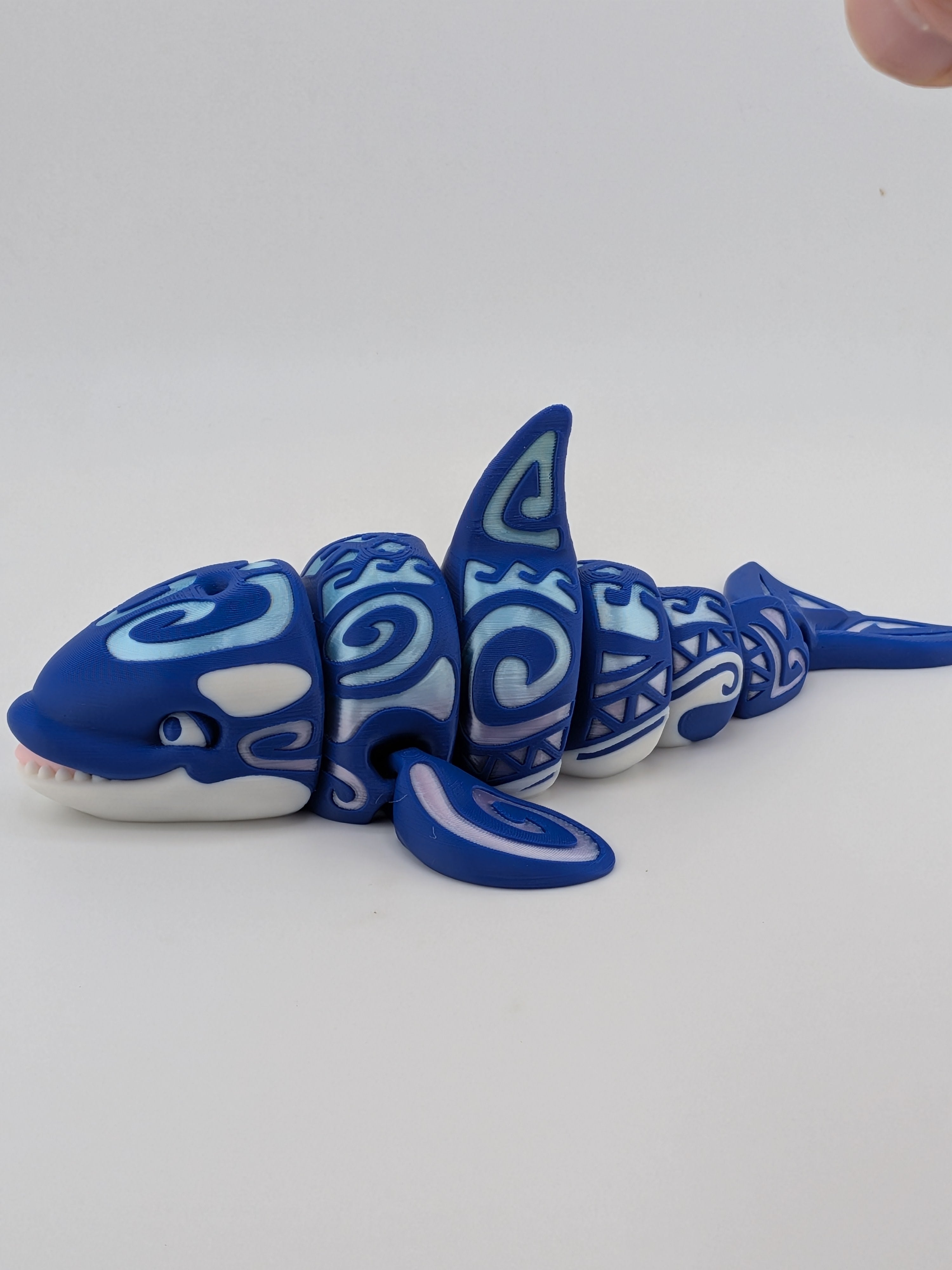 6.25 Inch Tatted Orca Killer Whale Articulated Flexi Desktop Figurine