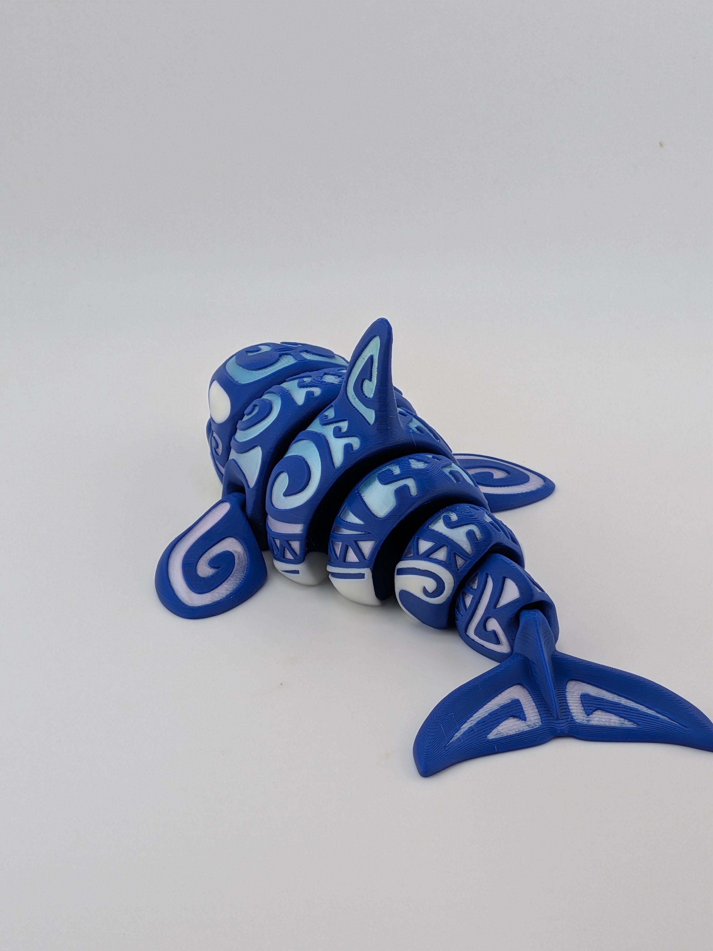 6.25 Inch Tatted Orca Killer Whale Articulated Flexi Desktop Figurine