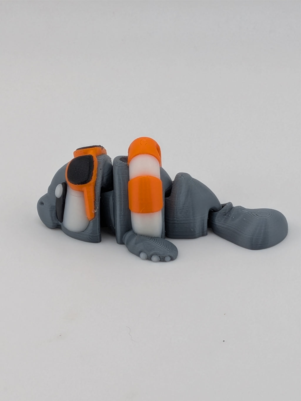 Articulated Manatee Keychain Buddy Cute Flexi Sea Cow Bag Charm