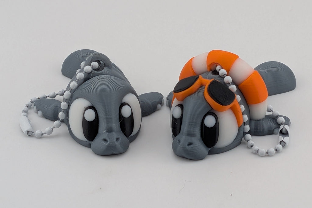 Articulated Manatee Keychain Buddy Cute Flexi Sea Cow Bag Charm