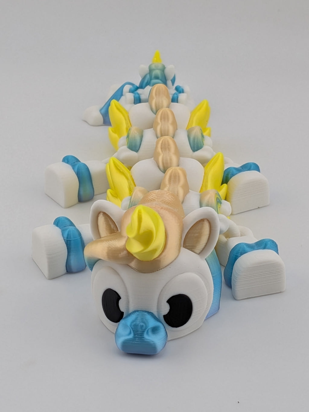 Mini Unicorn Silk Rainbow Dragon Articulated Flexi Fidget Toy