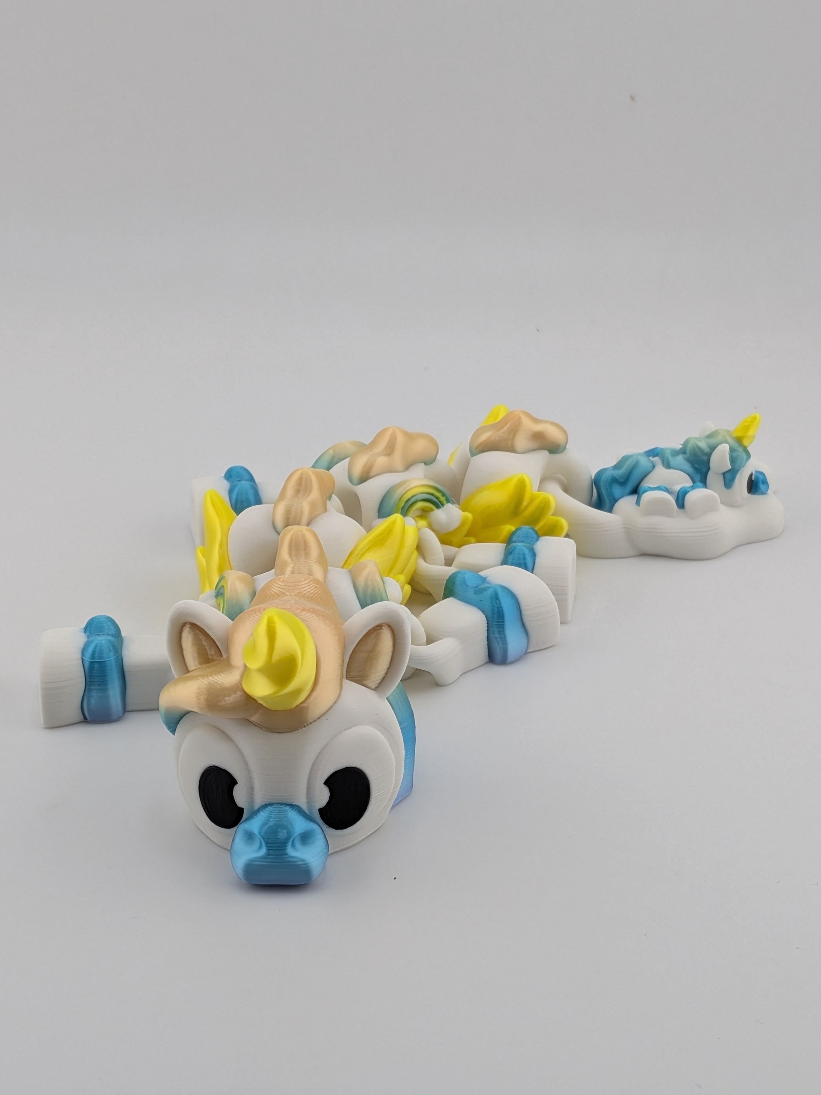 Mini Unicorn Silk Rainbow Dragon Articulated Flexi Fidget Toy