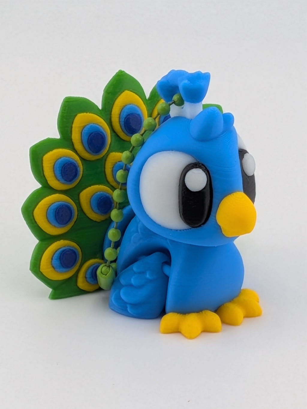 Peacock Keychain Buddy Cute 3D Printed Bird Bag Charm