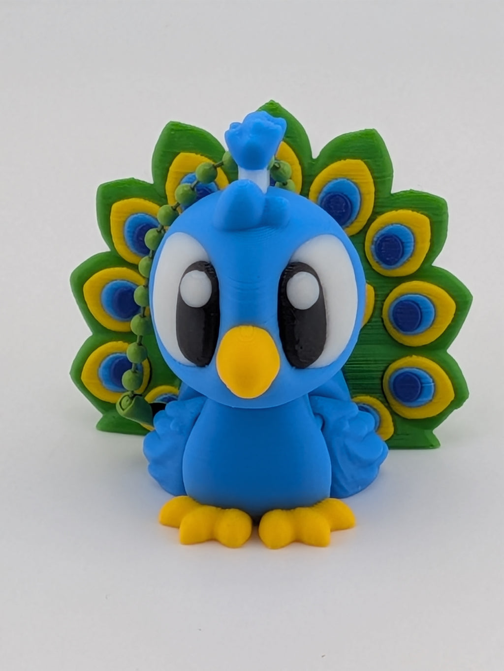 Peacock Keychain Buddy Cute 3D Printed Bird Bag Charm