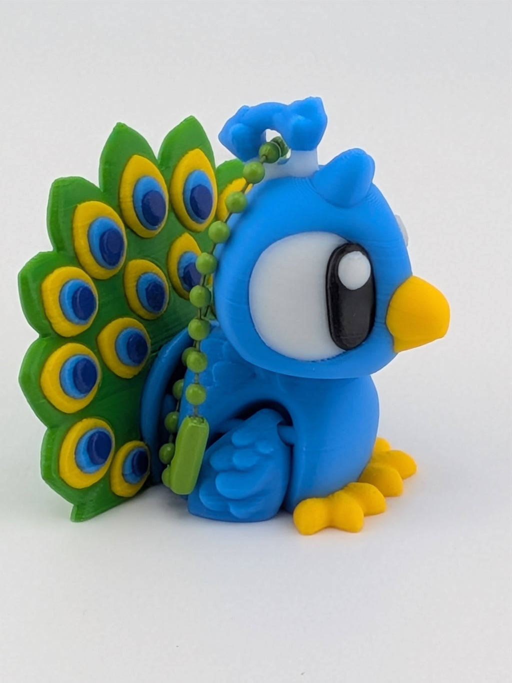 Peacock Keychain Buddy Cute 3D Printed Bird Bag Charm