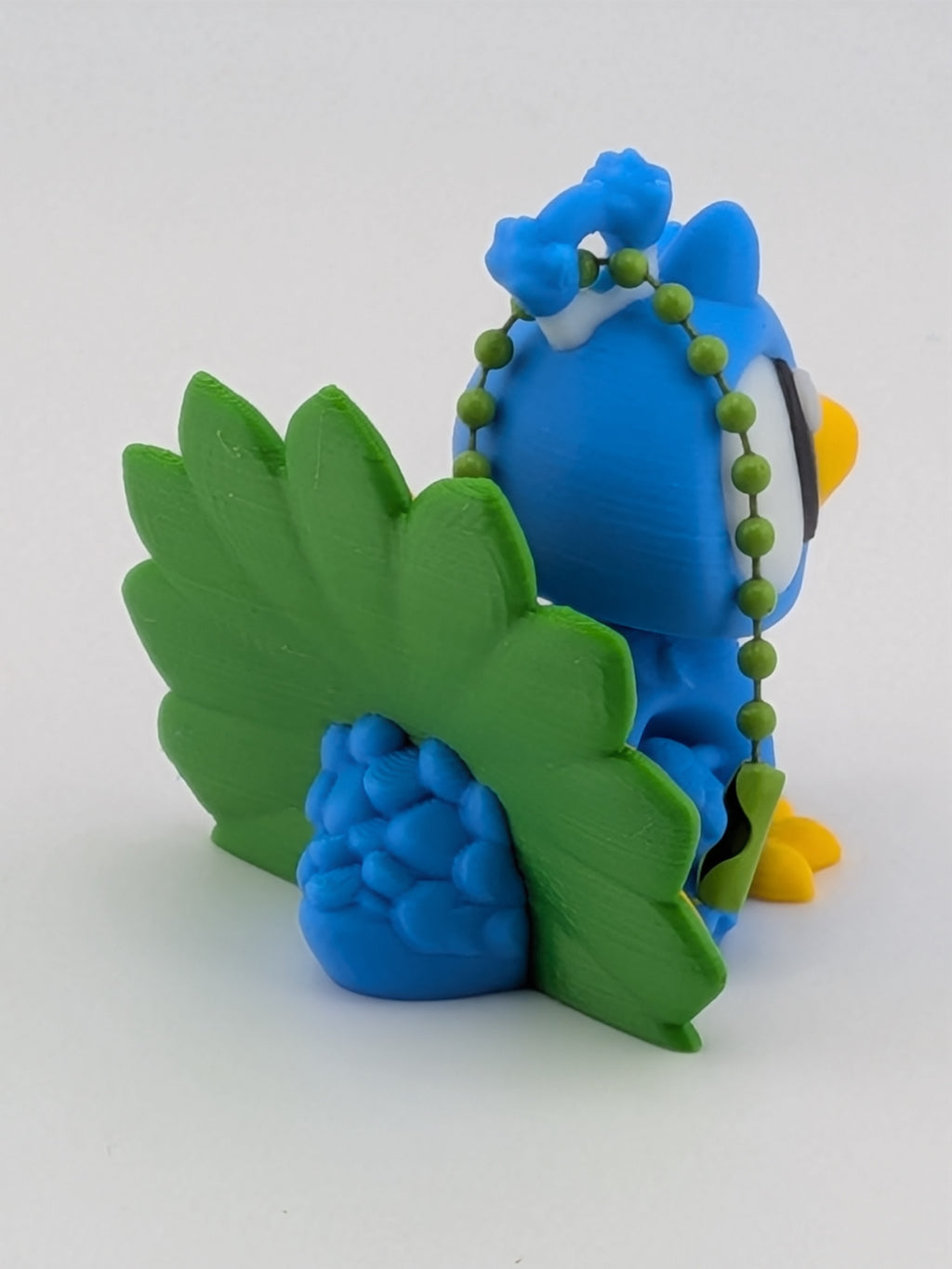 Peacock Keychain Buddy Cute 3D Printed Bird Bag Charm
