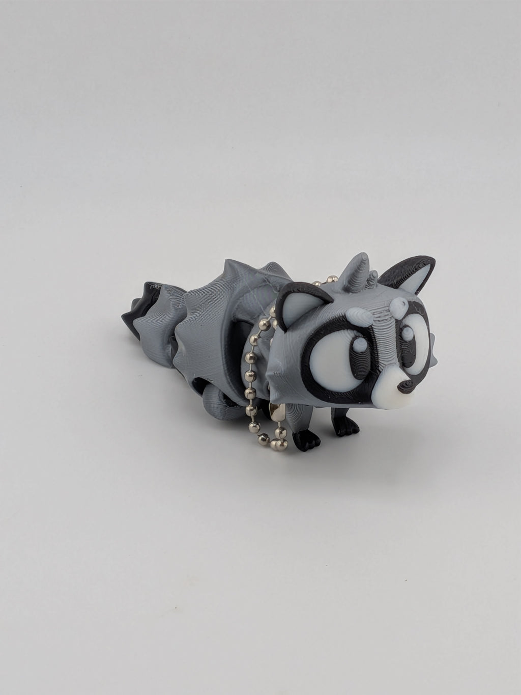 🦝✨ Mini Raccoon Keychain Buddy! 🤏 2.5" Articulated "Trash Panda" Bag Charm 🗑️🔑