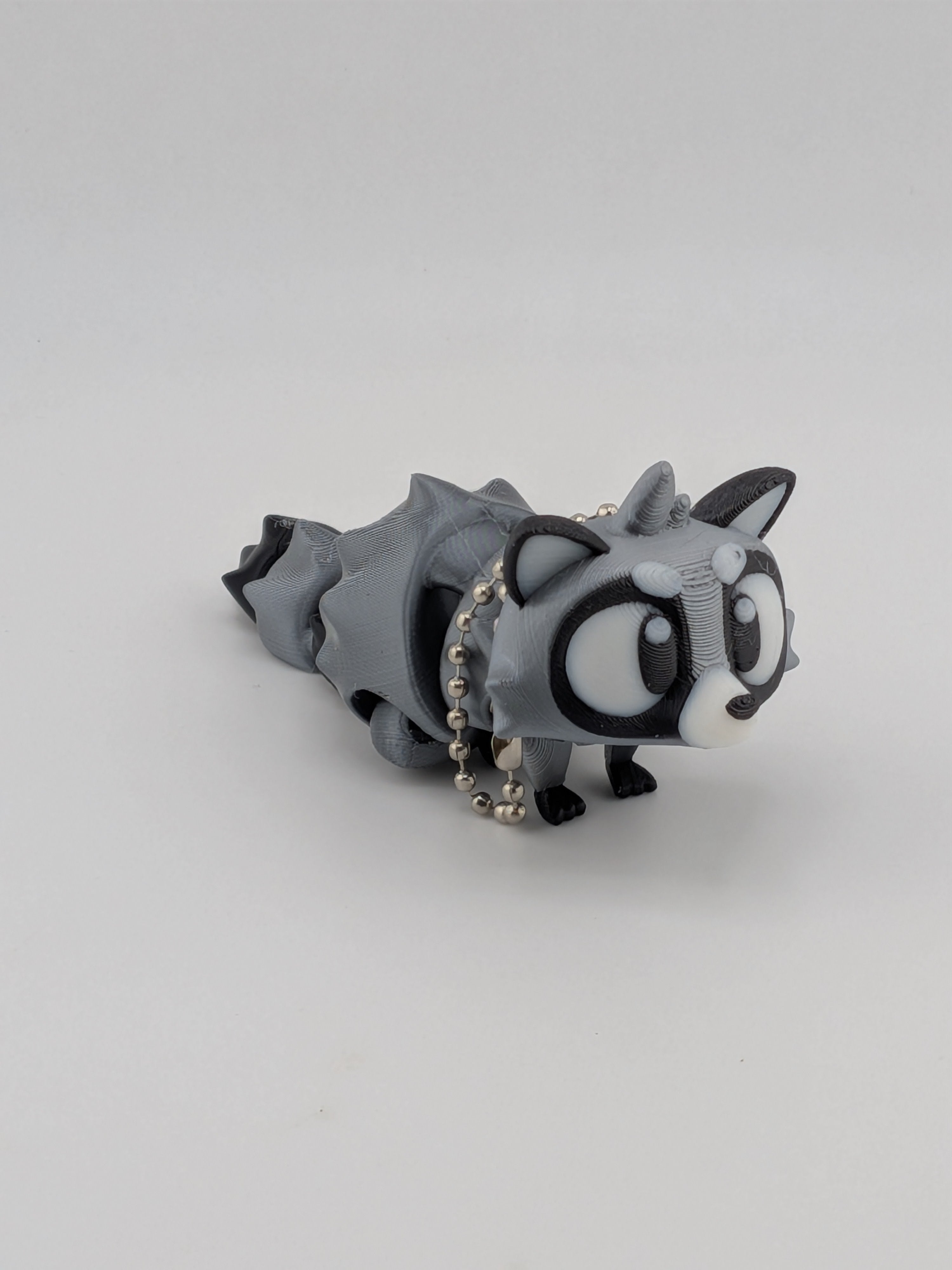 🦝✨ Mini Raccoon Keychain Buddy! 🤏 2.5" Articulated "Trash Panda" Bag Charm 🗑️🔑