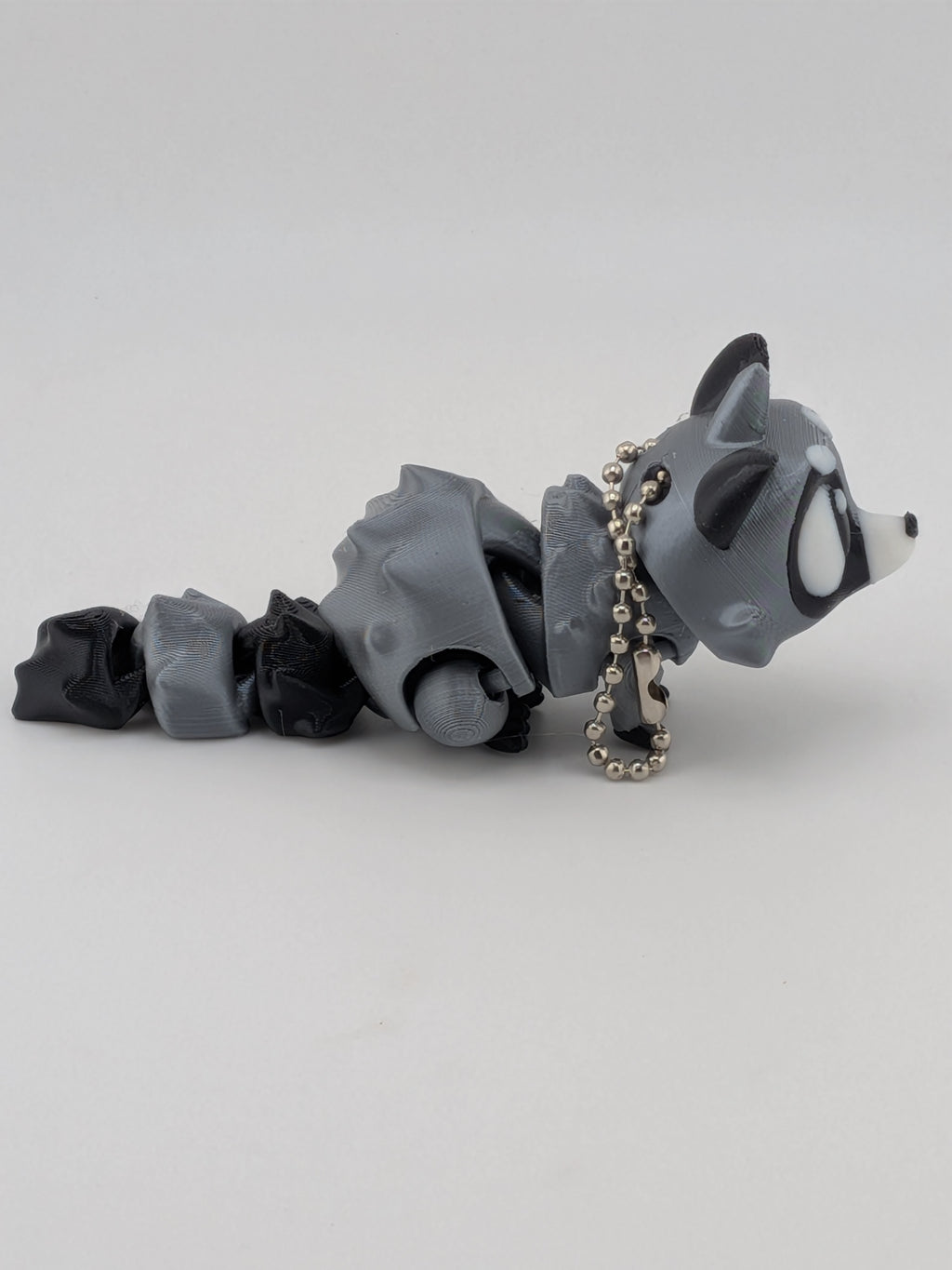 🦝✨ Mini Raccoon Keychain Buddy! 🤏 2.5" Articulated "Trash Panda" Bag Charm 🗑️🔑