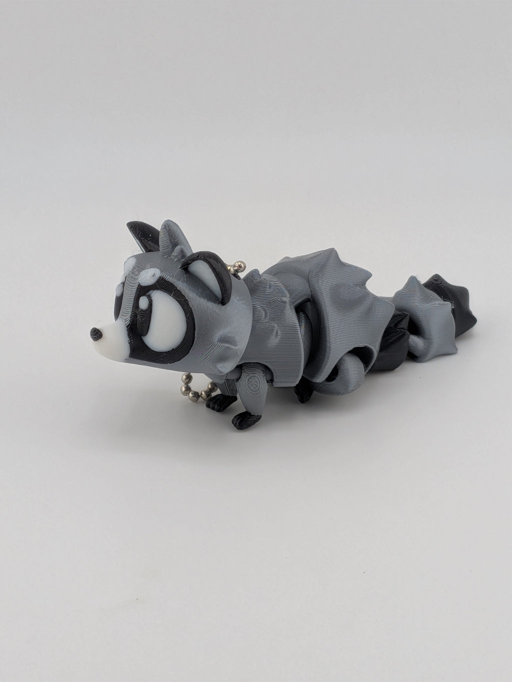 🦝✨ Mini Raccoon Keychain Buddy! 🤏 2.5" Articulated "Trash Panda" Bag Charm 🗑️🔑