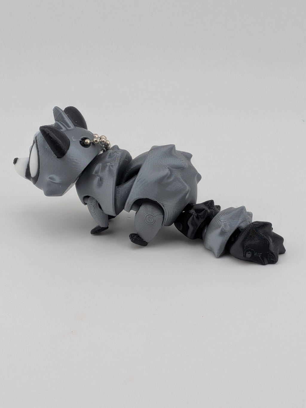 🦝✨ Mini Raccoon Keychain Buddy! 🤏 2.5" Articulated "Trash Panda" Bag Charm 🗑️🔑