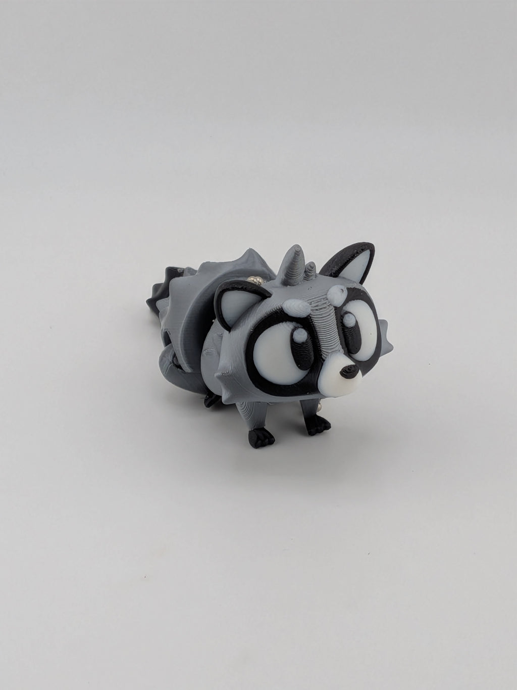 🦝✨ Mini Raccoon Keychain Buddy! 🤏 2.5" Articulated "Trash Panda" Bag Charm 🗑️🔑