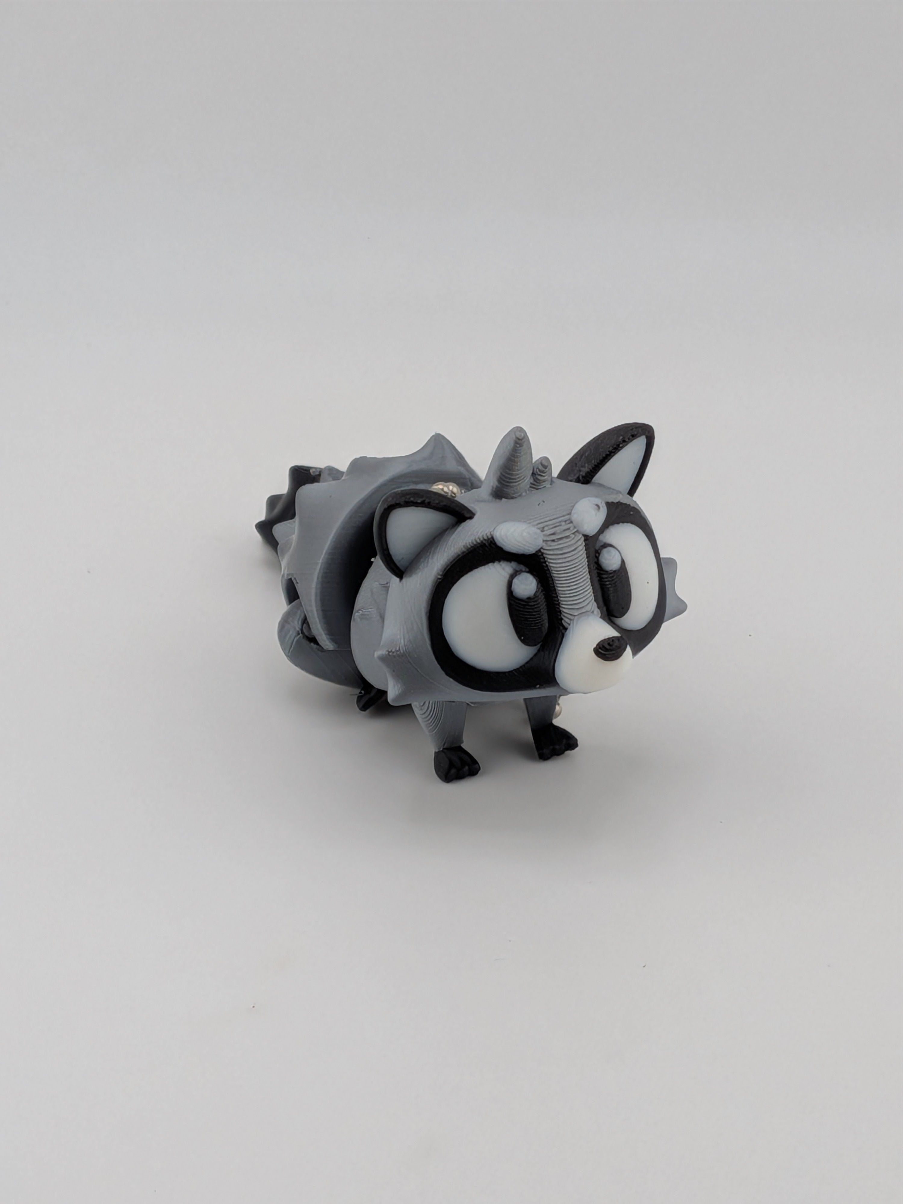 🦝✨ Mini Raccoon Keychain Buddy! 🤏 2.5" Articulated "Trash Panda" Bag Charm 🗑️🔑