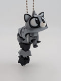 🦝✨ Mini Raccoon Keychain Buddy! 🤏 2.5" Articulated "Trash Panda" Bag Charm 🗑️🔑