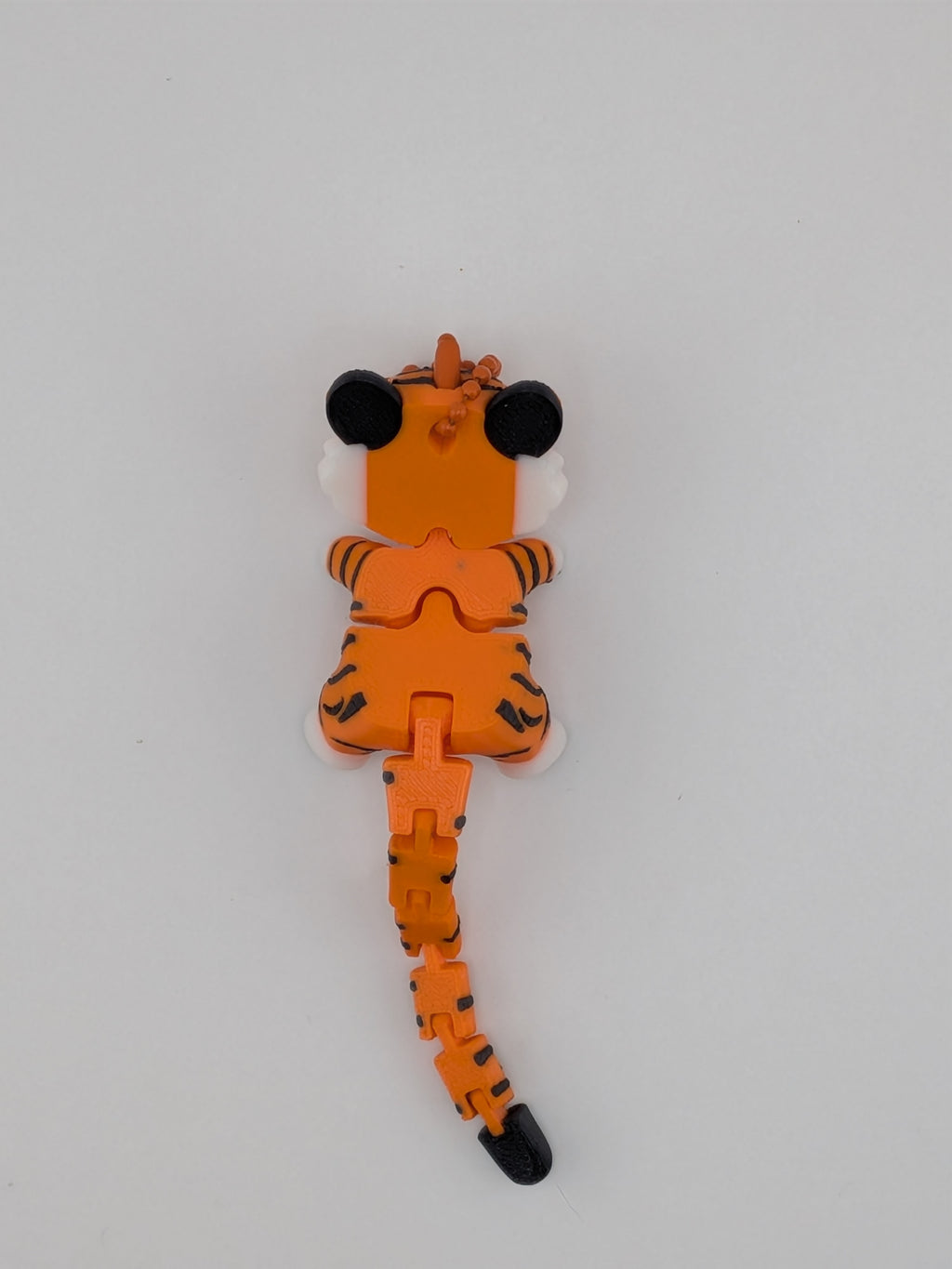 Articulated Tiger Keychain Buddy Flexi Wild Cat Toy Rose Gold Clasp