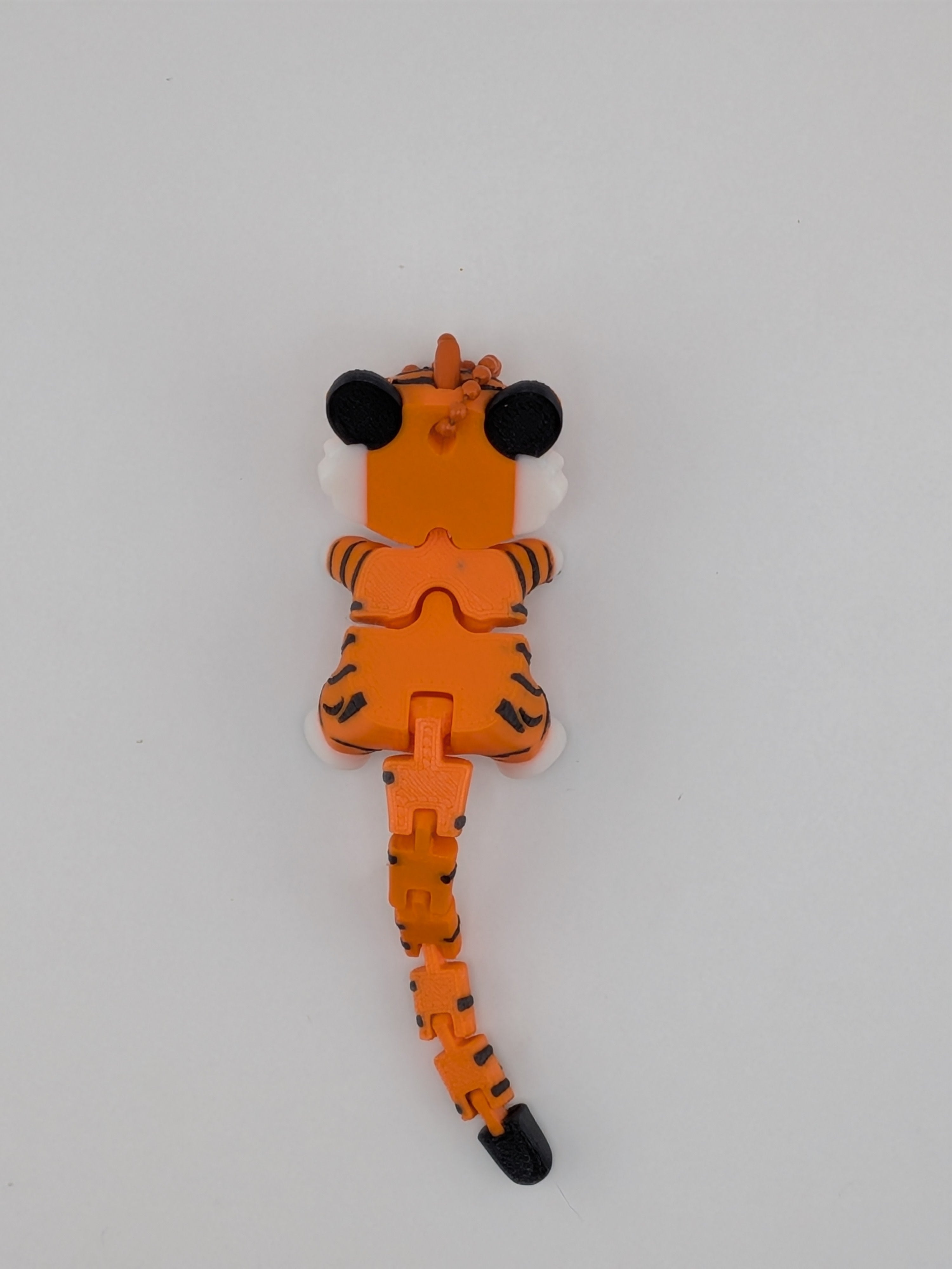 Articulated Tiger Keychain Buddy Flexi Wild Cat Toy Rose Gold Clasp