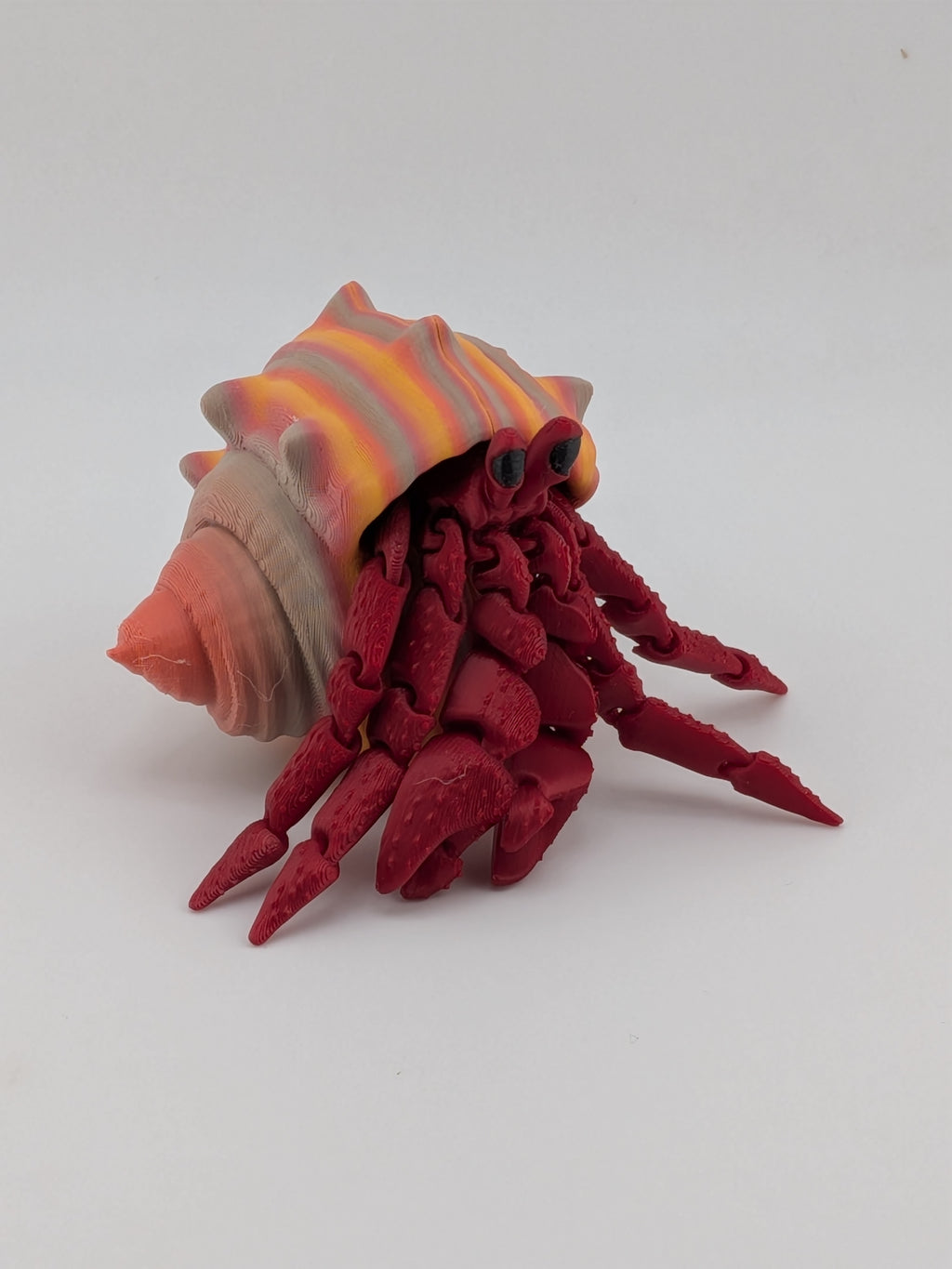 🦀🐚 Interactive Flexi Hermit Crabs! ✨ Mommy & Baby Sizes with Removable Shells 🌊🧡