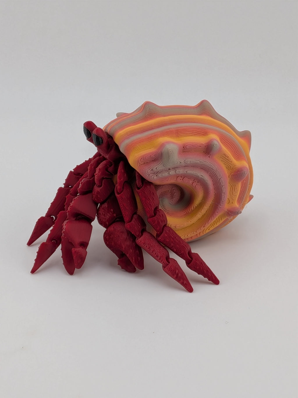 🦀🐚 Interactive Flexi Hermit Crabs! ✨ Mommy & Baby Sizes with Removable Shells 🌊🧡
