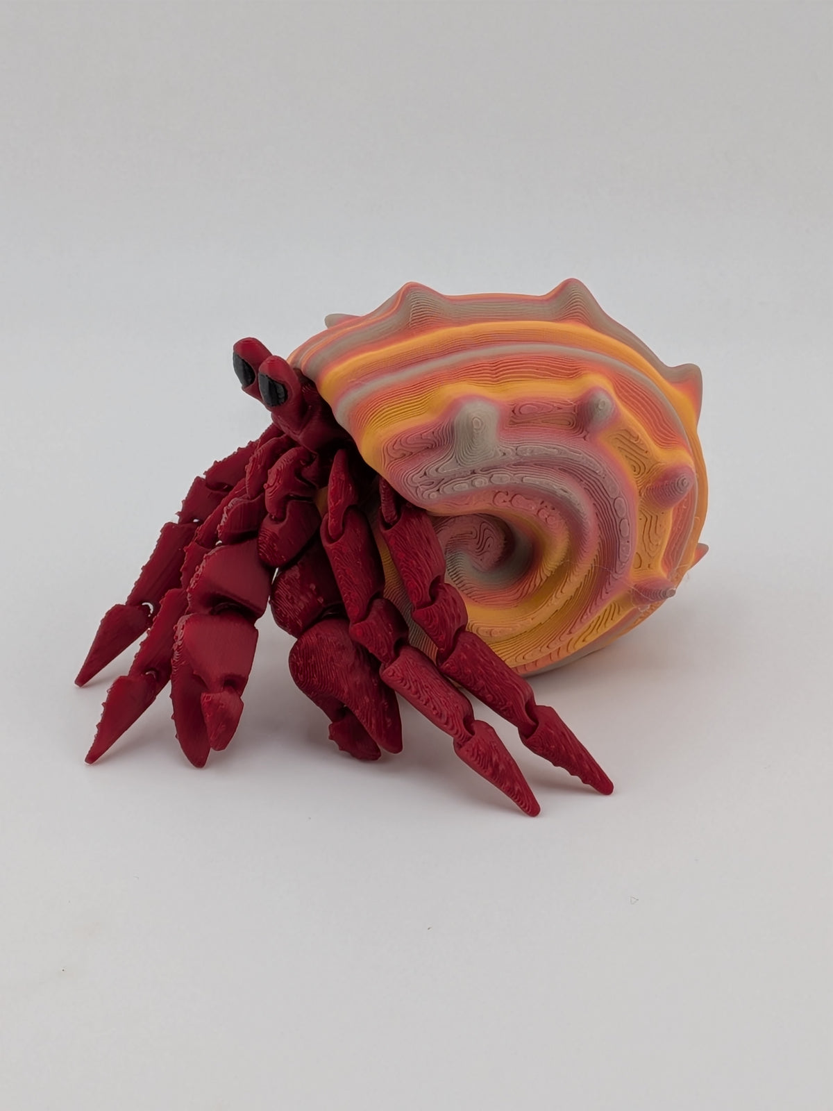 🦀🐚 Interactive Flexi Hermit Crabs! ✨ Mommy & Baby Sizes with Removable Shells 🌊🧡