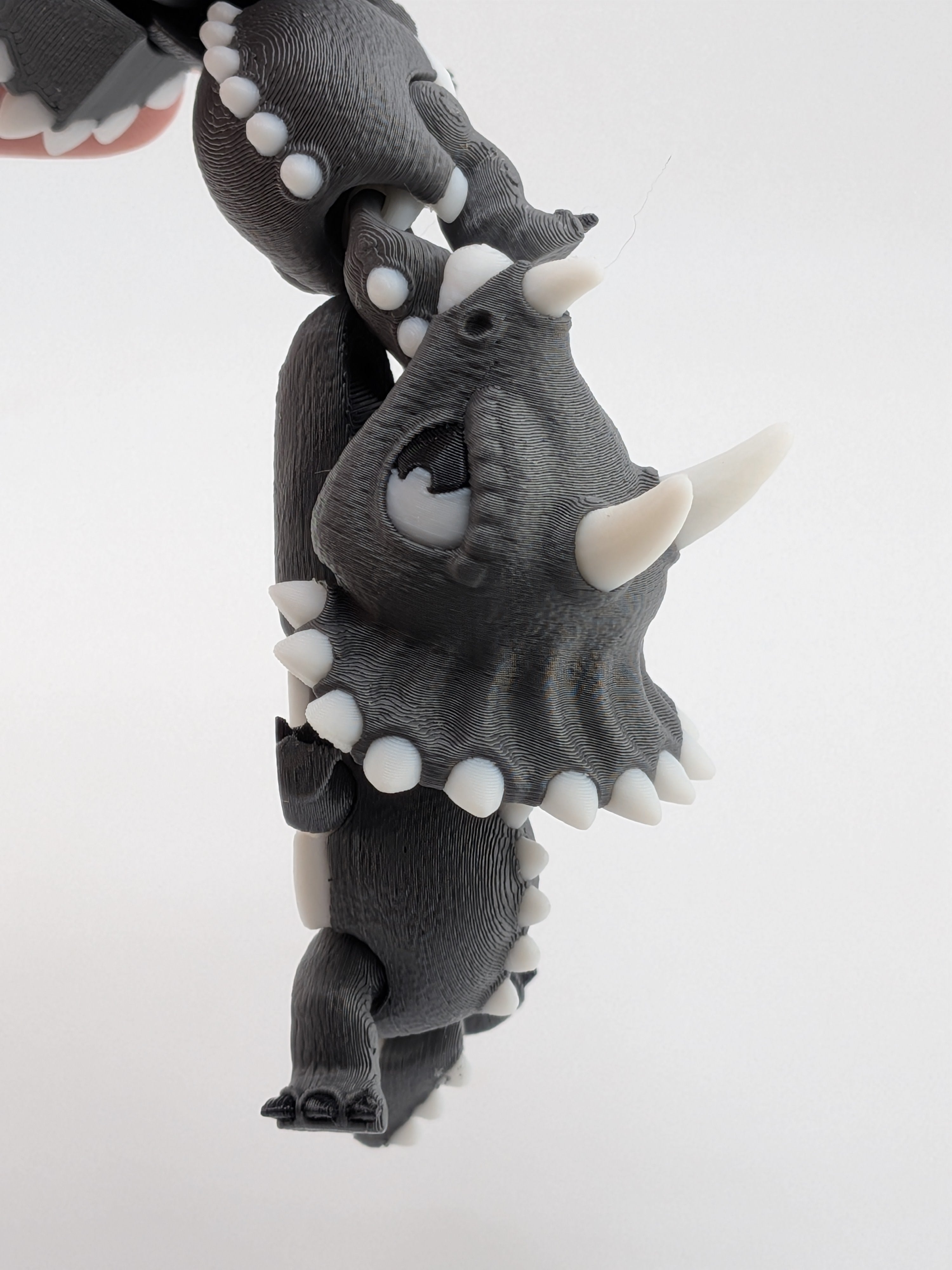Snap Bite Articulated Animal Fidget Toy Shark Dragon Triceratops Clip