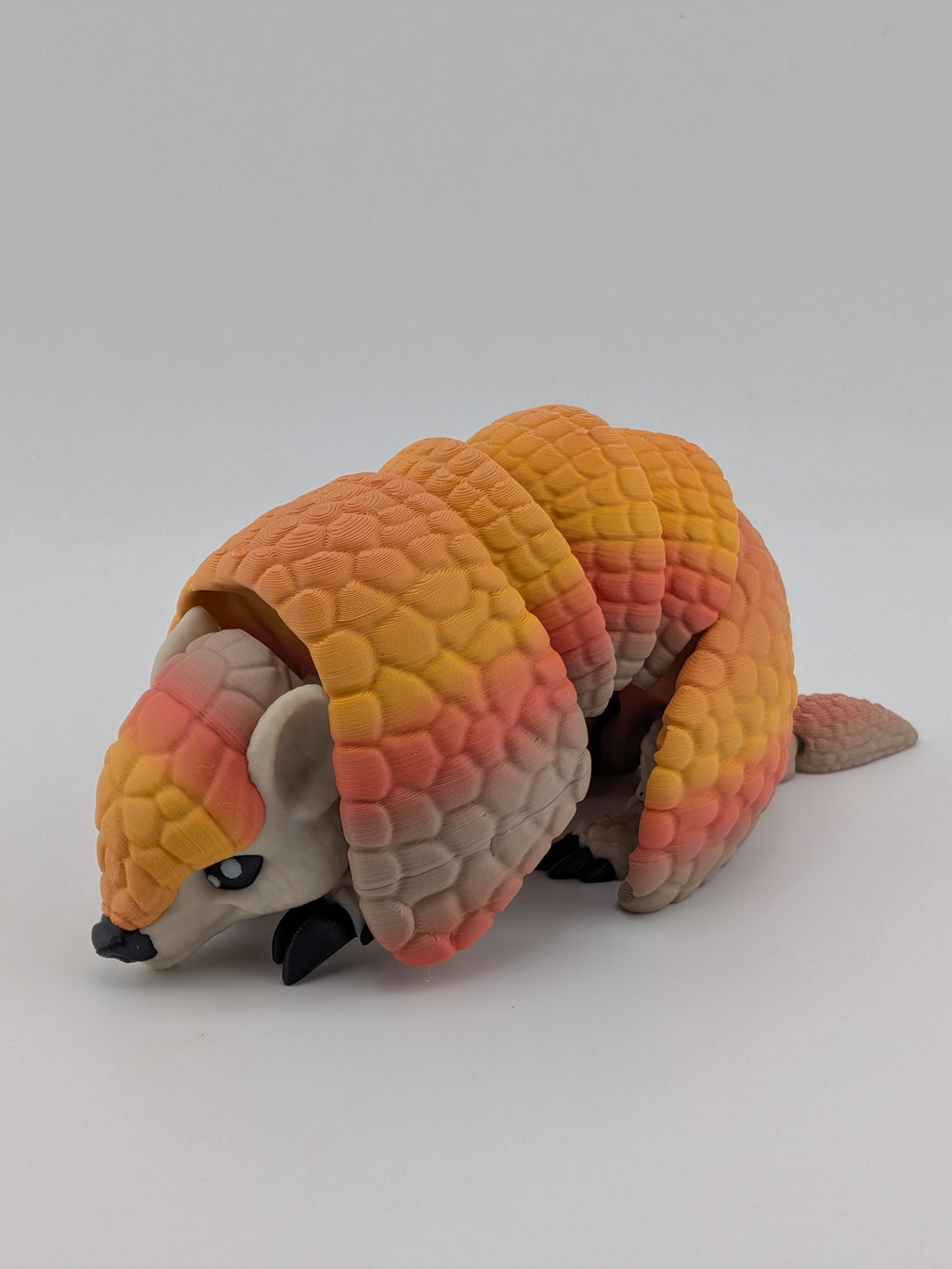Flexi Armadillo Fidget Toy Articulated Roll-Up 3D Printed Desk Pet