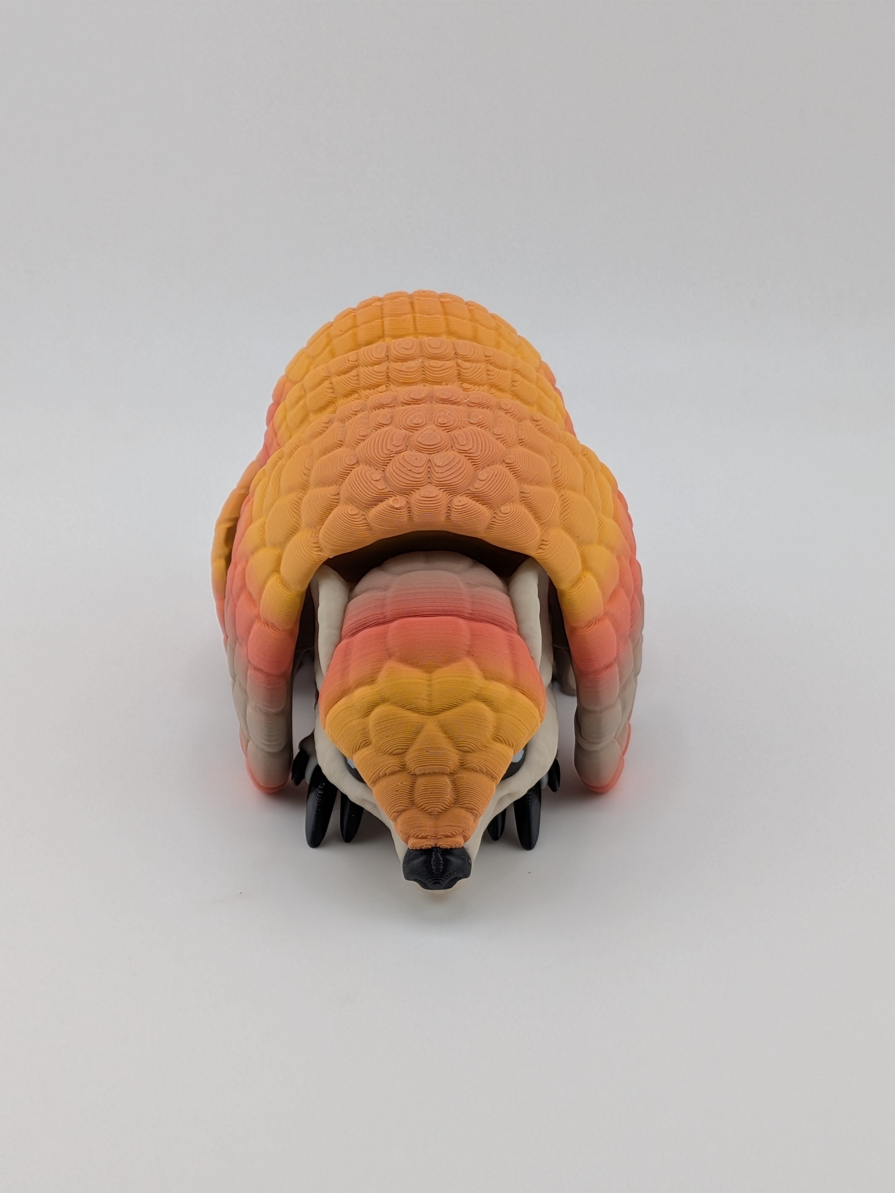 Flexi Armadillo Fidget Toy Articulated Roll-Up 3D Printed Desk Pet