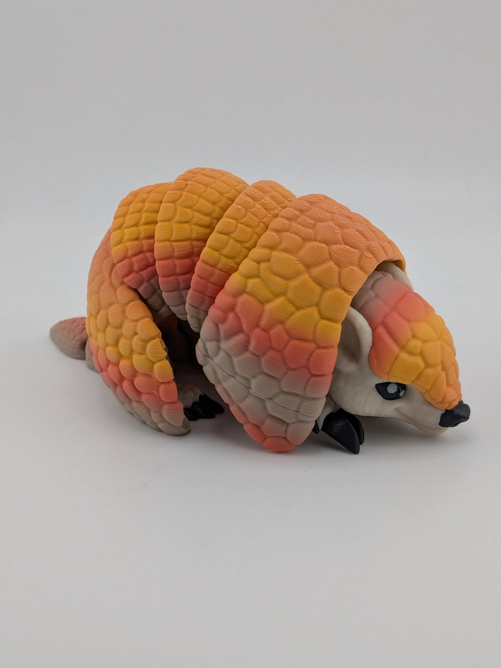 Flexi Armadillo Fidget Toy Articulated Roll-Up 3D Printed Desk Pet