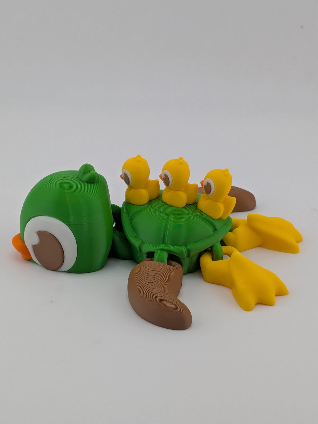 🦆🐢 The Duck-Turtle Flexi! 3D Printed Articulated Toy with Baby Ducks ✨🌈