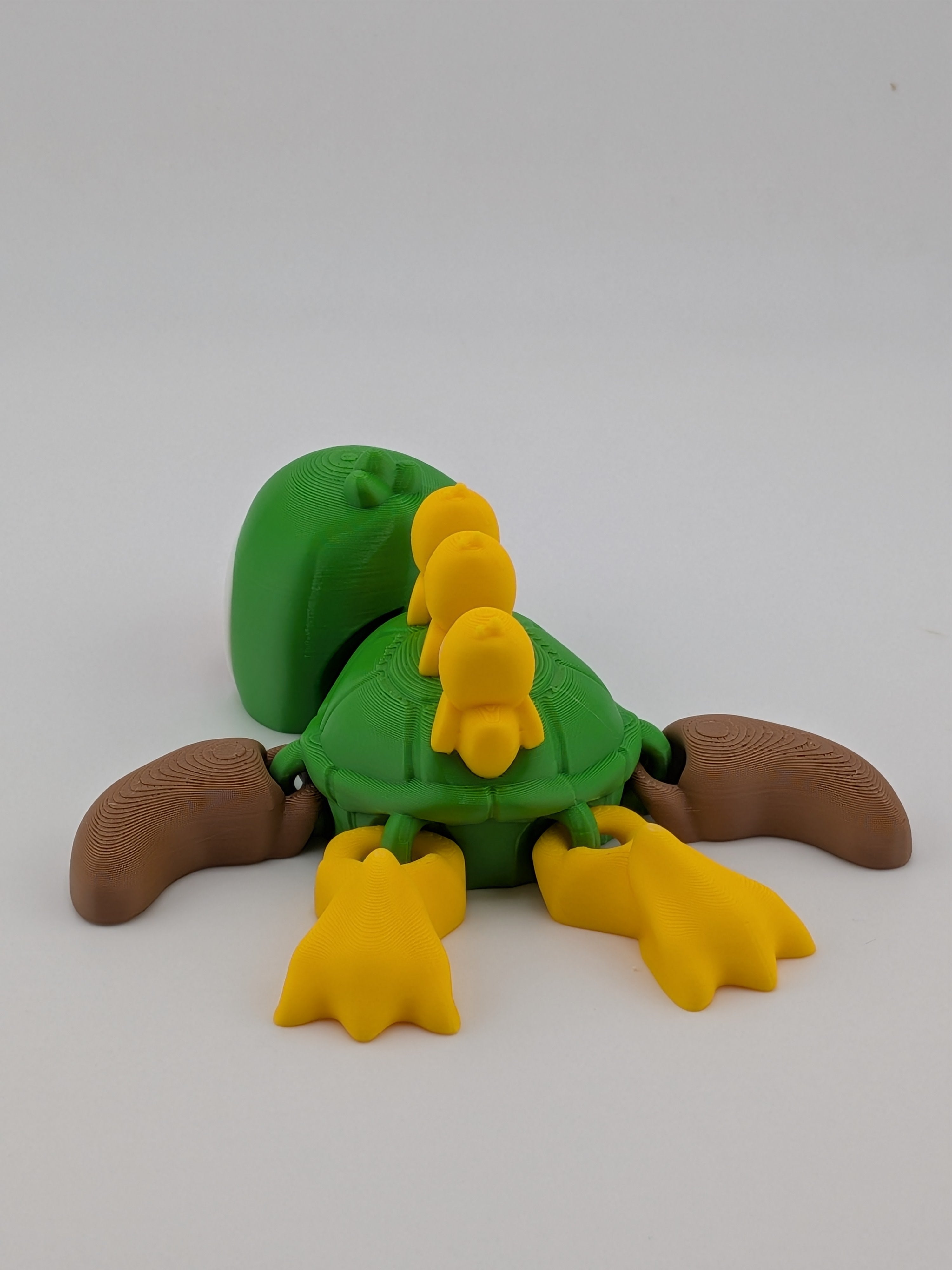 🦆🐢 The Duck-Turtle Flexi! 3D Printed Articulated Toy with Baby Ducks ✨🌈