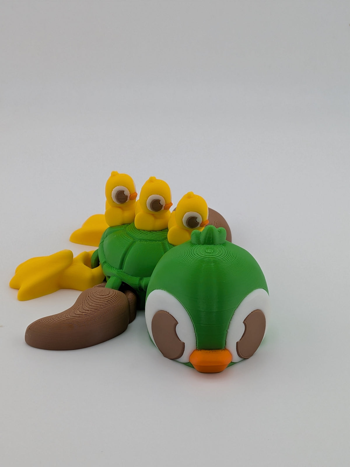 🦆🐢 The Duck-Turtle Flexi! 3D Printed Articulated Toy with Baby Ducks ✨🌈