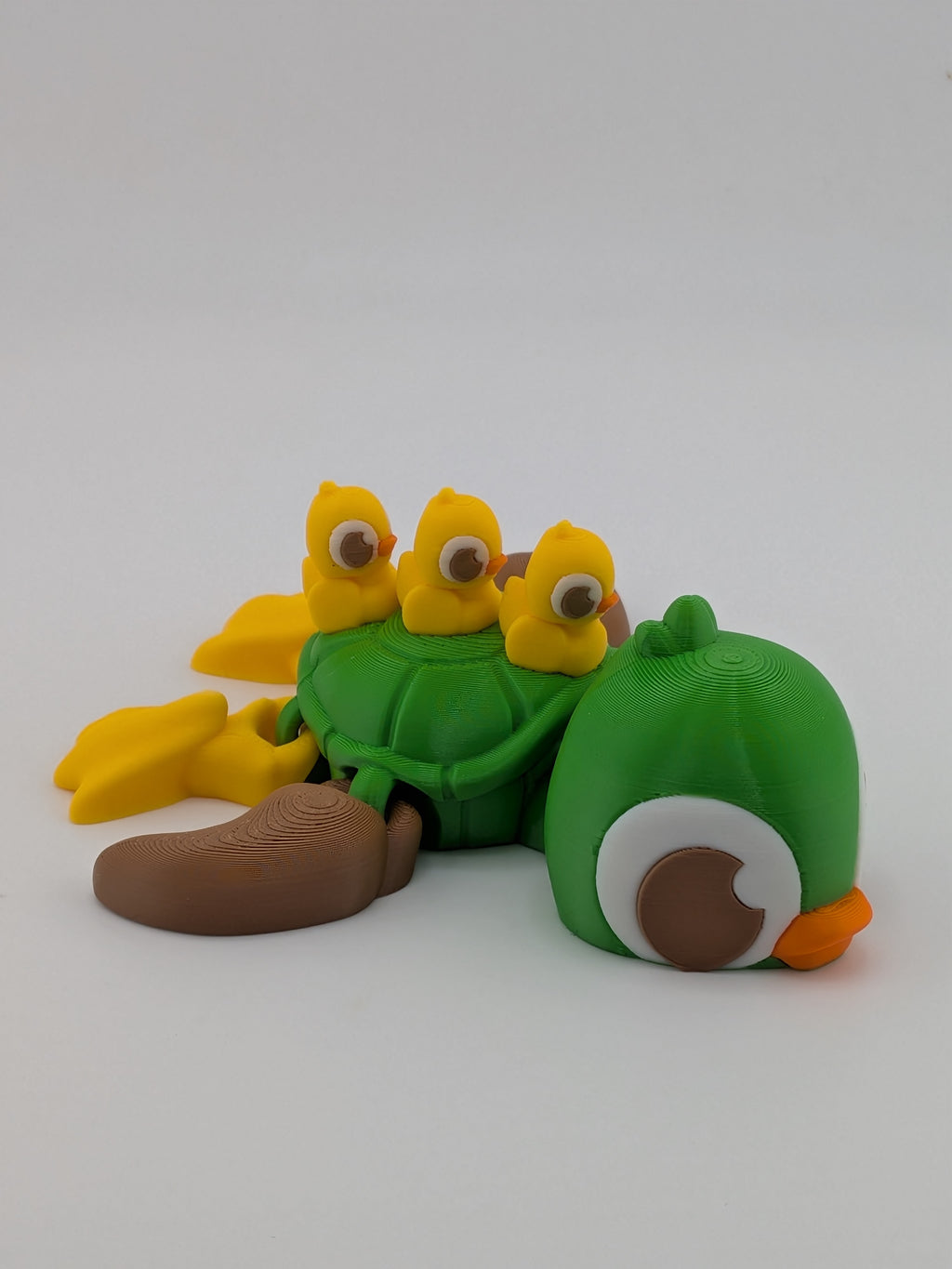 🦆🐢 The Duck-Turtle Flexi! 3D Printed Articulated Toy with Baby Ducks ✨🌈
