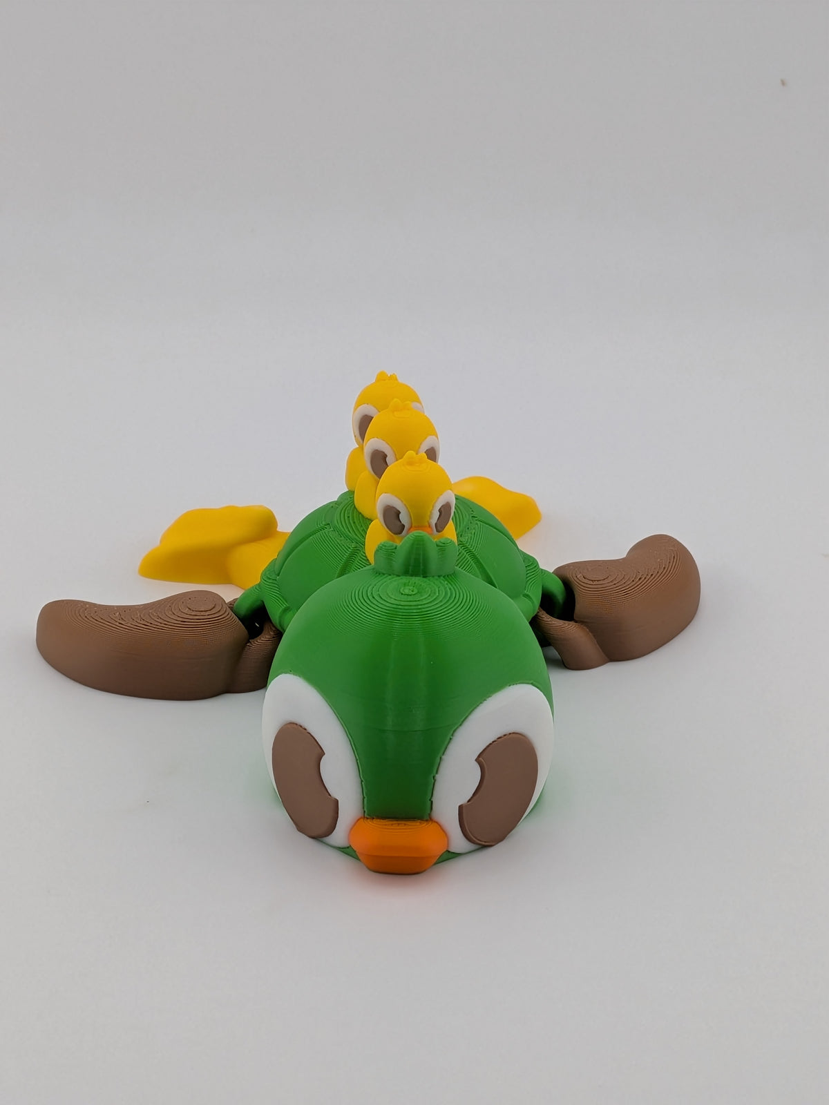 🦆🐢 The Duck-Turtle Flexi! 3D Printed Articulated Toy with Baby Ducks ✨🌈