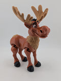 Articulated Moose Figurine 6.5 Inch 3D Printed Poseable Desk Pet Decor