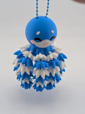 Fluffy Octopus Keychain Fidget Toy 3D Printed Articulated Bag Charm