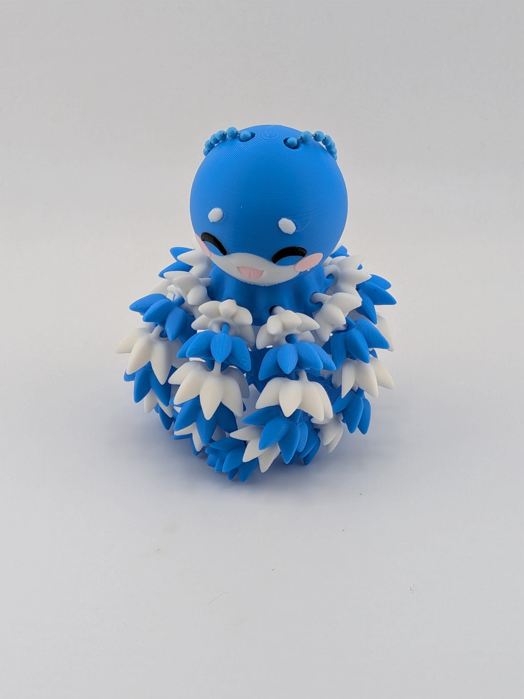Fluffy Octopus Keychain Fidget Toy 3D Printed Articulated Bag Charm