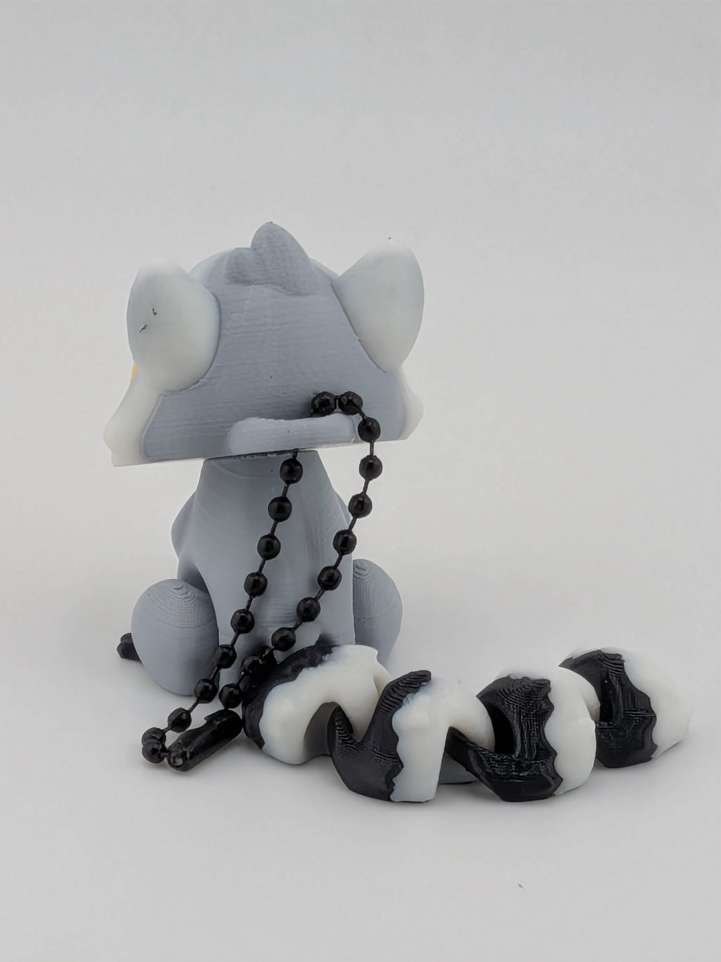 Flexi Lemur Keychain Fidget Toy 3D Printed Ring-Tailed Bag Charm