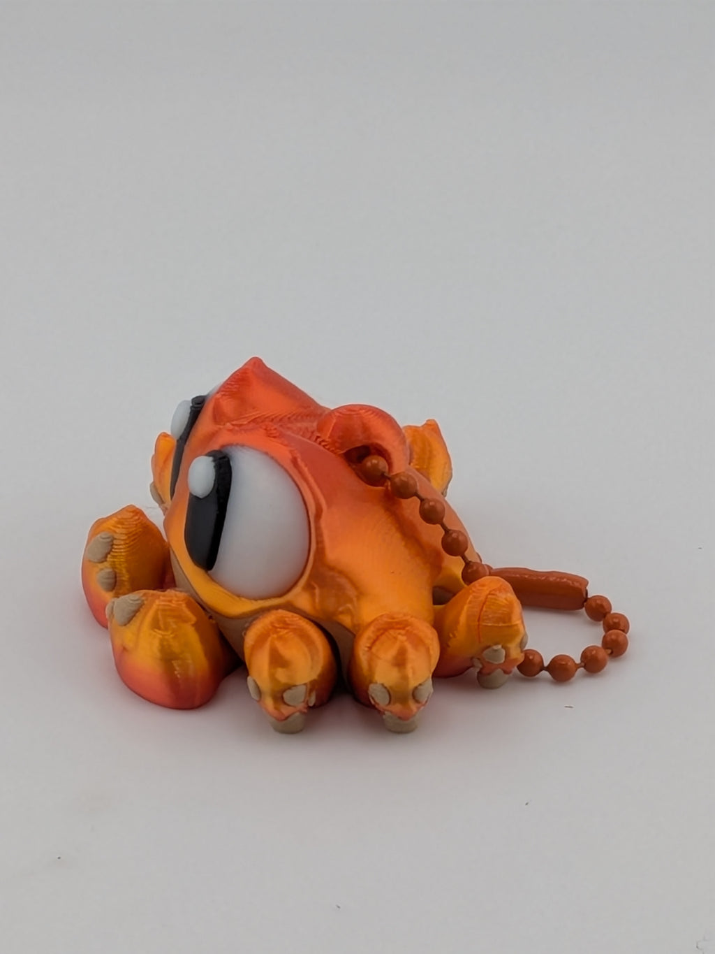 Flexi Crab Keychain Fidget Toy 3D Printed Articulated Ocean Bag Charm