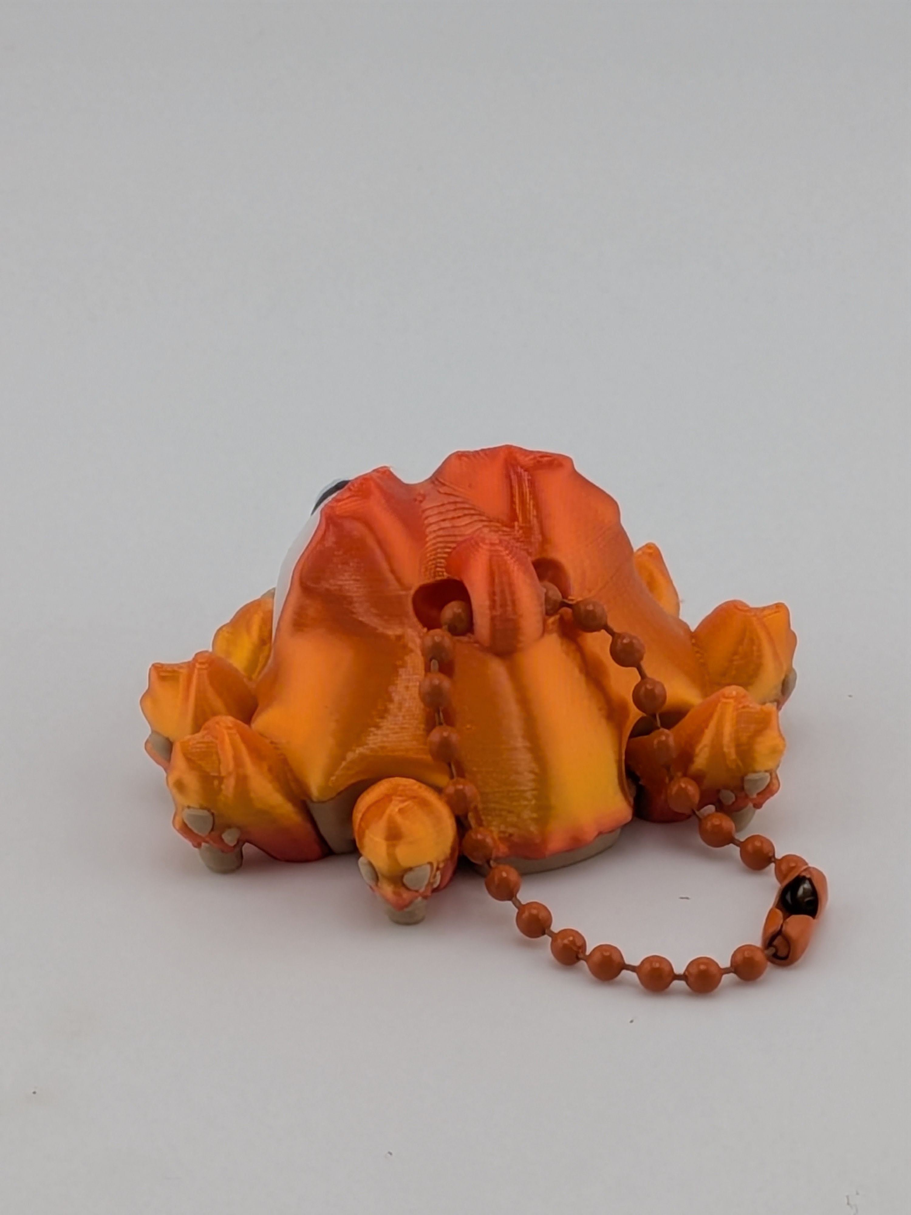 Flexi Crab Keychain Fidget Toy 3D Printed Articulated Ocean Bag Charm