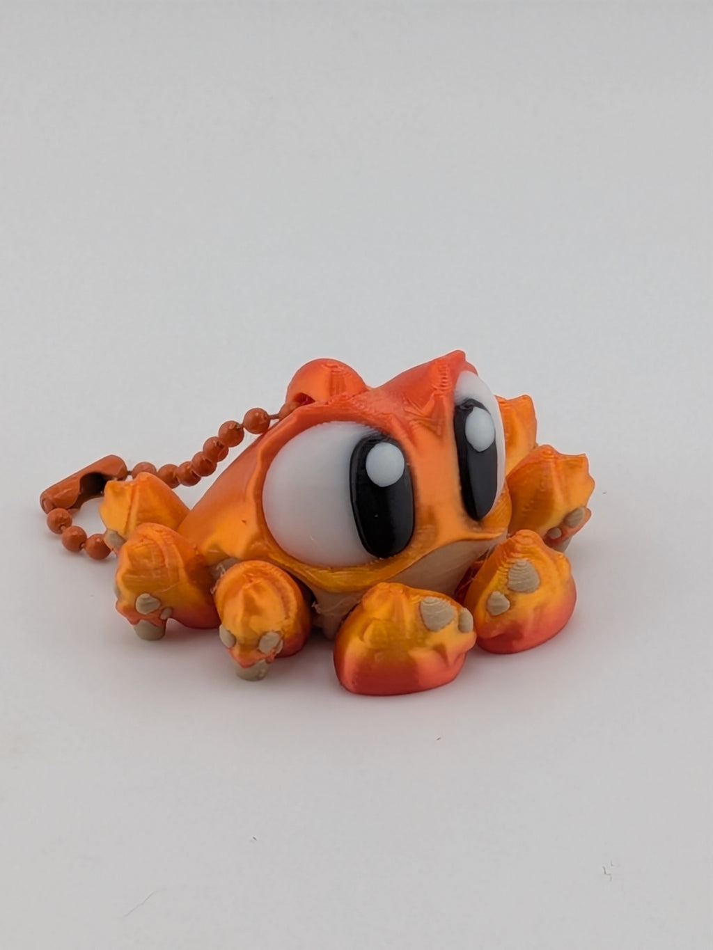 Flexi Crab Keychain Fidget Toy 3D Printed Articulated Ocean Bag Charm