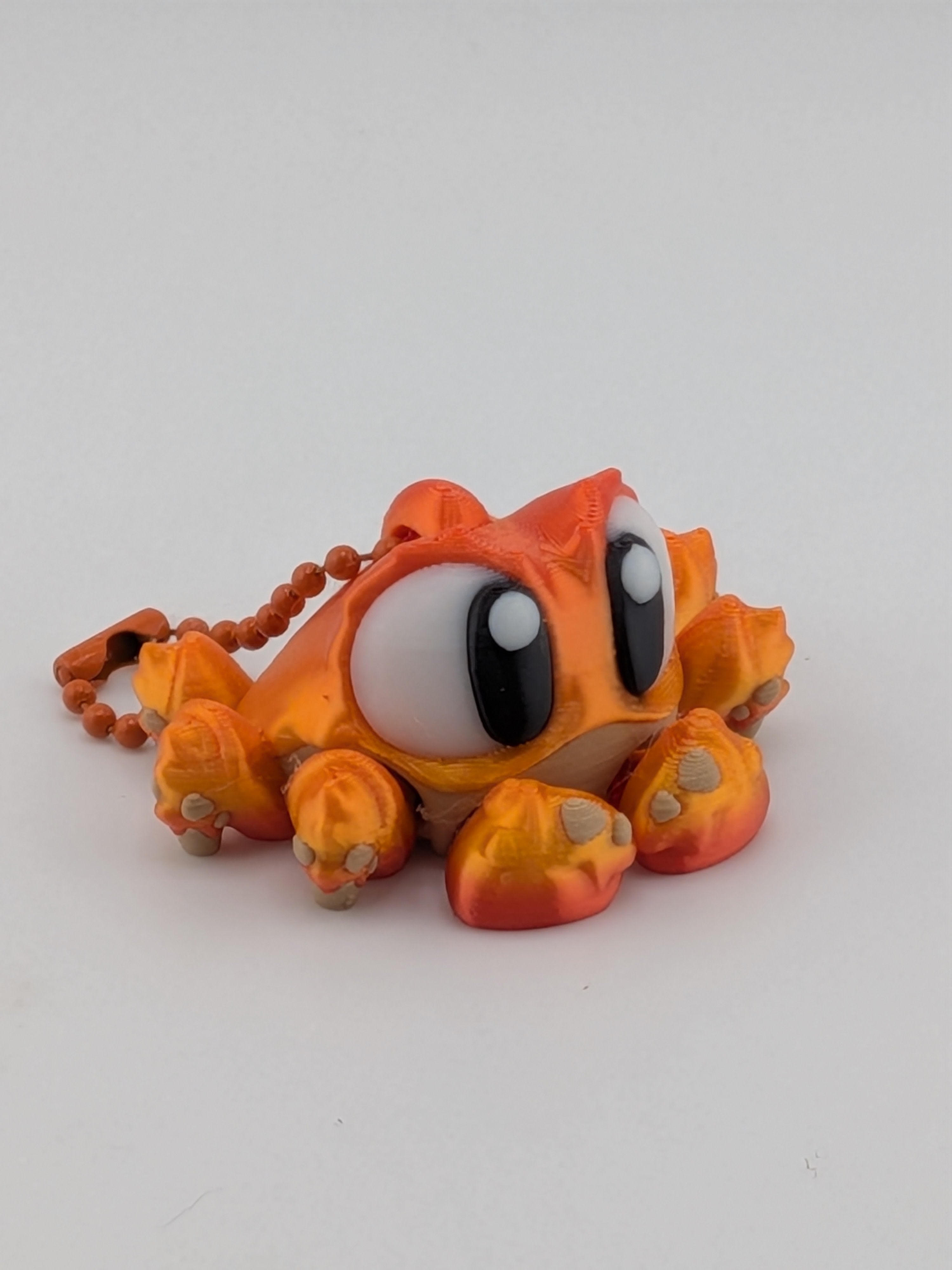 Flexi Crab Keychain Fidget Toy 3D Printed Articulated Ocean Bag Charm