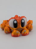 Flexi Crab Keychain Fidget Toy 3D Printed Articulated Ocean Bag Charm