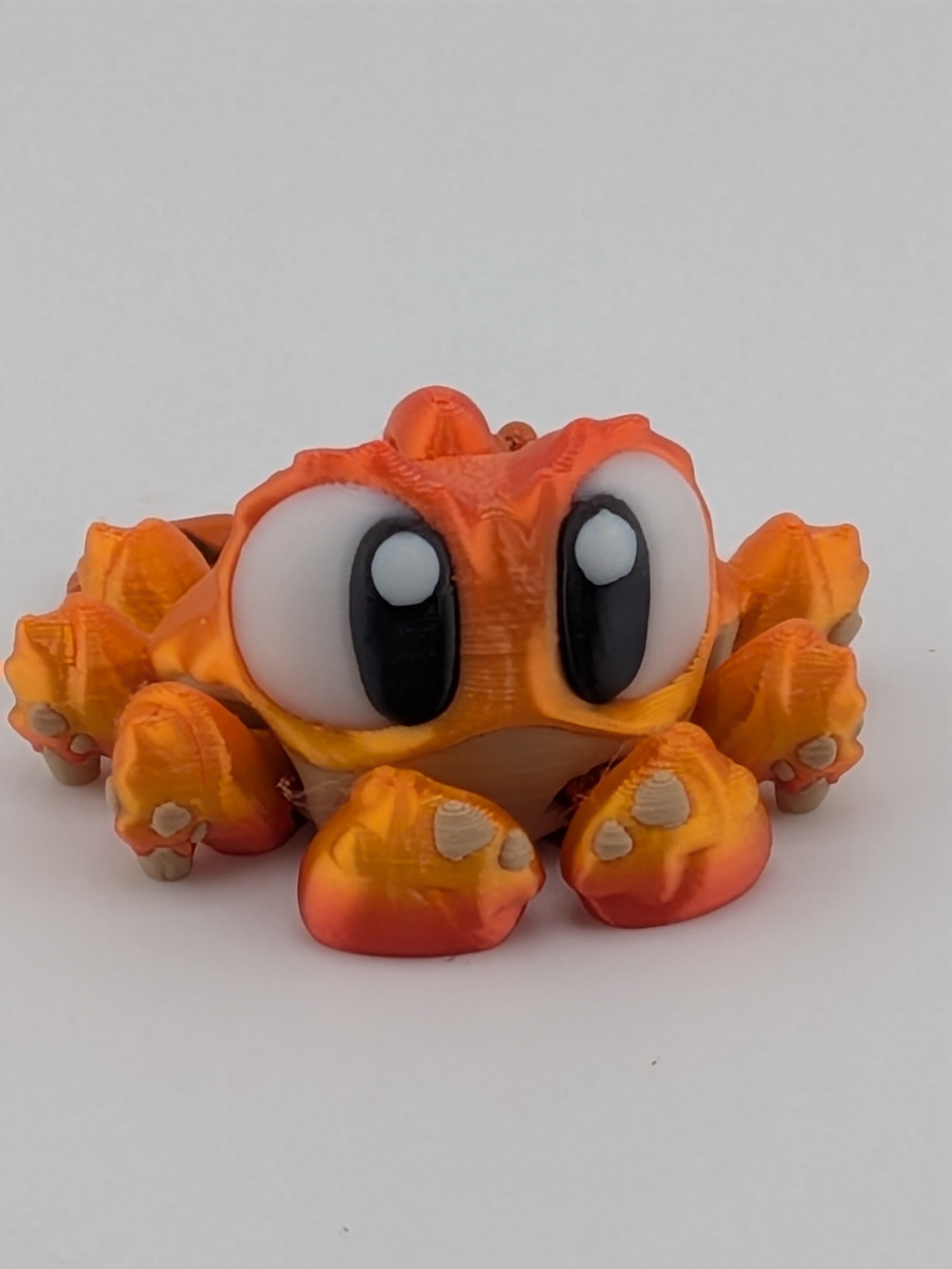 Flexi Crab Keychain Fidget Toy 3D Printed Articulated Ocean Bag Charm