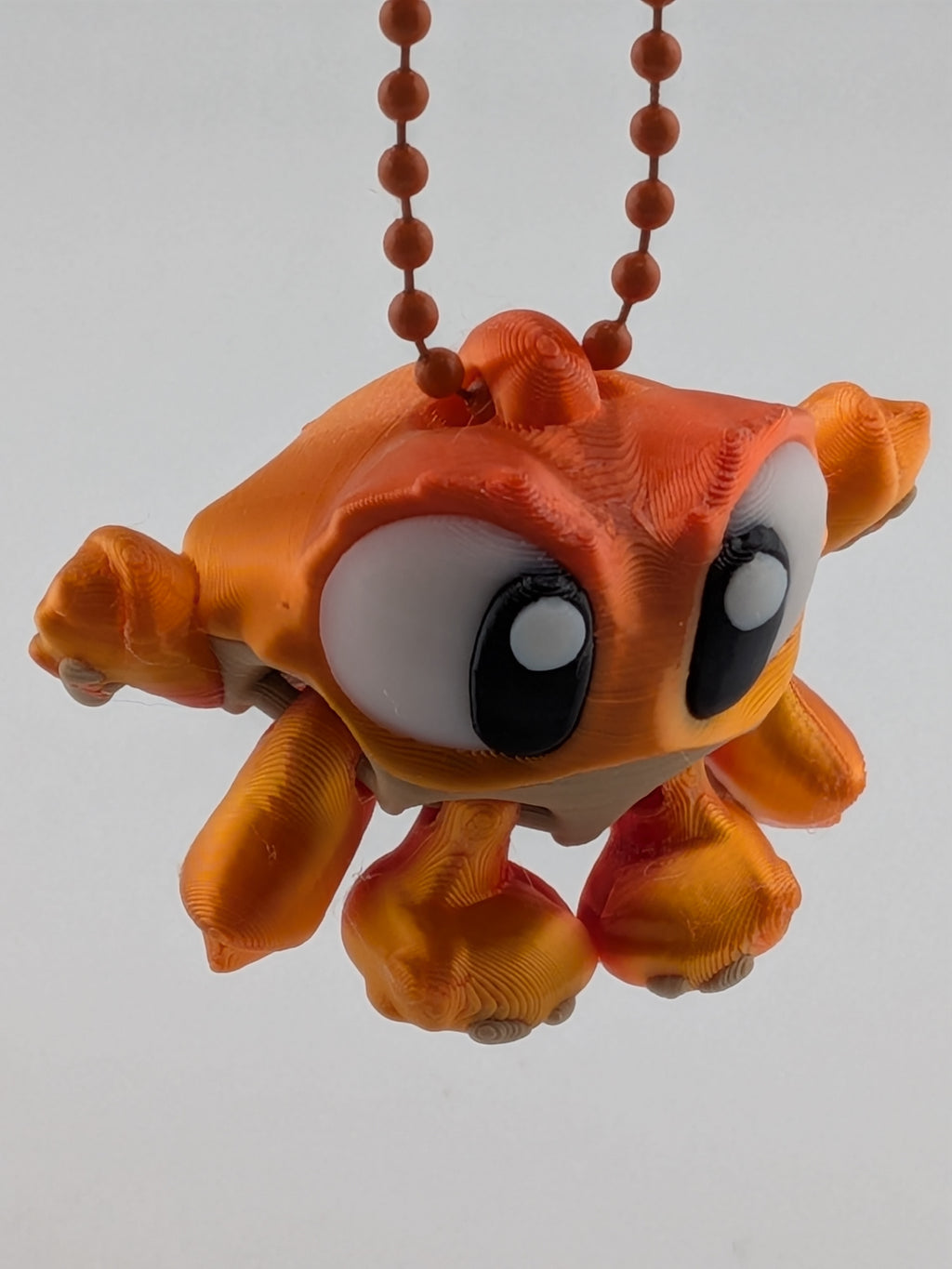 Flexi Crab Keychain Fidget Toy 3D Printed Articulated Ocean Bag Charm
