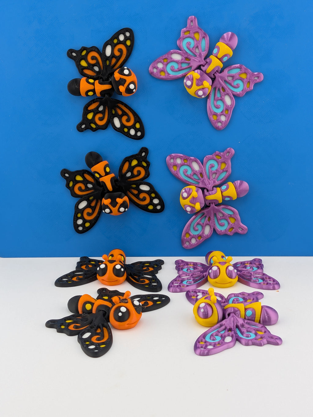 Magnetic Moving Wing Butterfly Fidget 3D Printed Refrigerator Magnet Decor